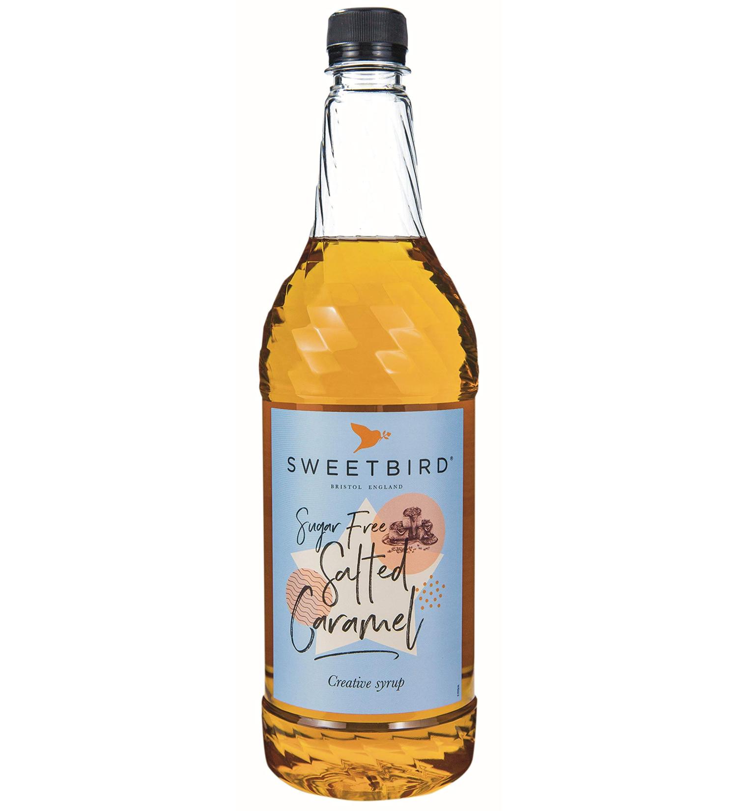 Sweetbird Salted caramel syrup without sugar 1 l - Buy Online on GoSupps.com