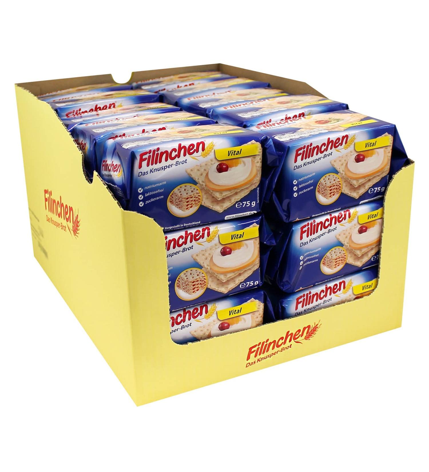 Buy 30 Pack Filinchen - Crispy Waffle Bread Lactose-Free & Low Sodium Snack | Perfect Treat for Any Time - Buy Online on GoSupps.com
