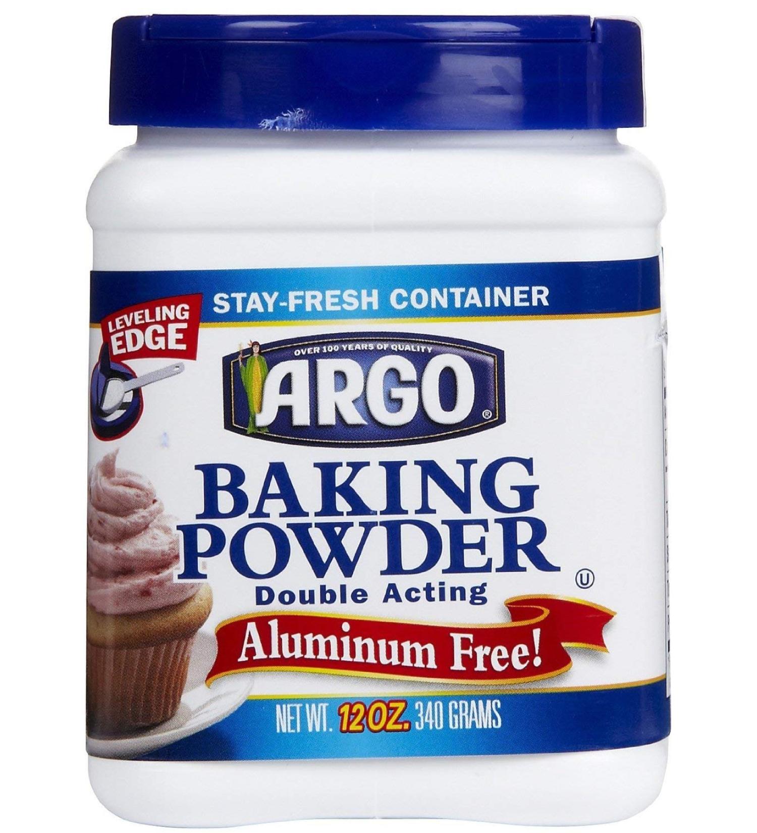 Argo Double Acting Aluminum Free Baking Powder 12oz Container (Pack of 6) 12 Ounce (Pack of 6)