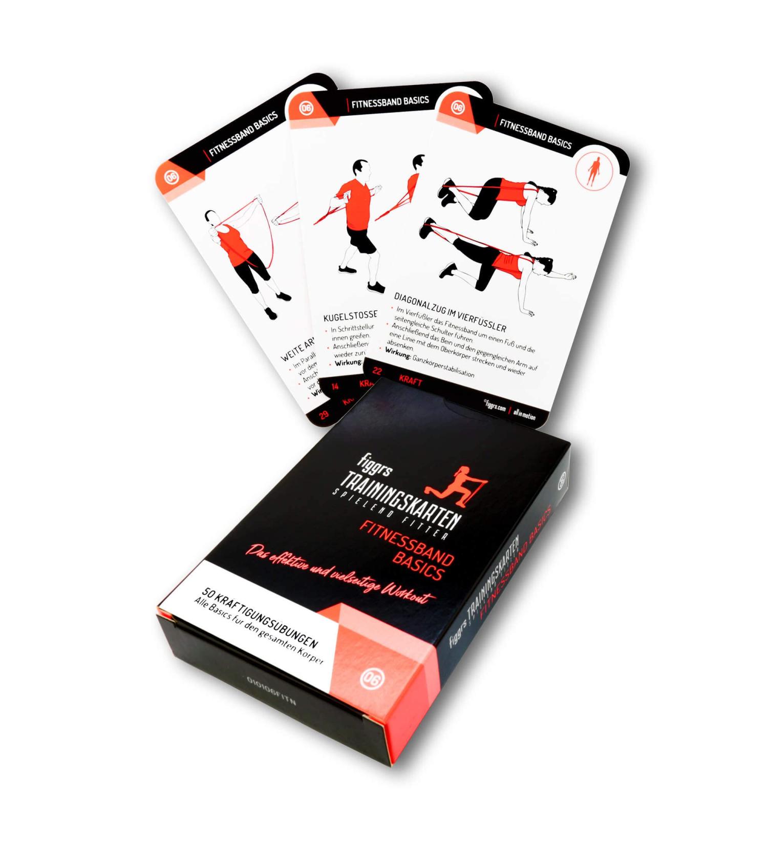 FIGGRS Fitness Band - 57 Training Tickets & 50 Exercises for Strength & Stability | Ideal for Home & On-the-Go | Suitable for All Levels - Buy Online on GoSupps.com