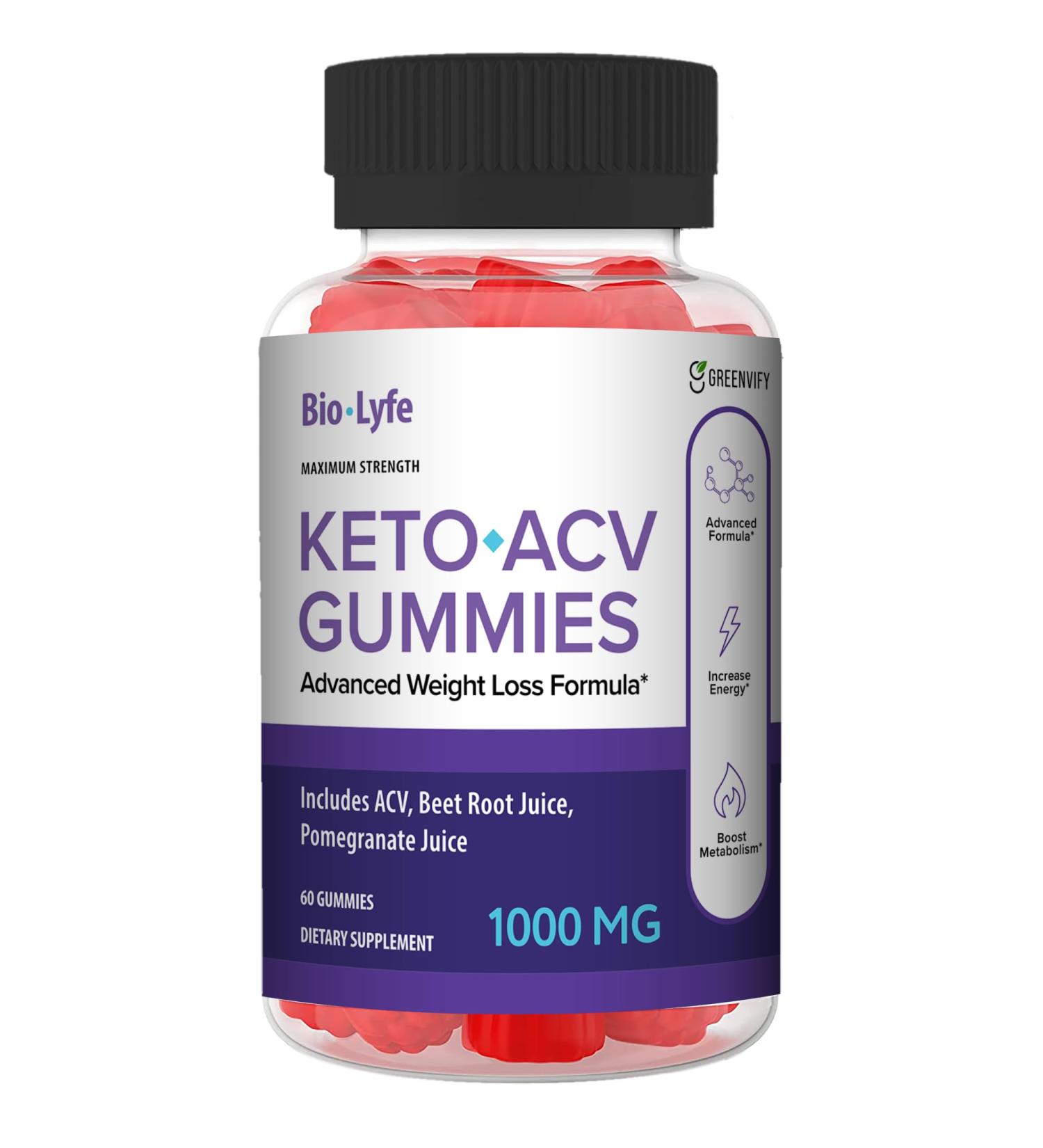 BioLyfe Keto ACV Gummies - Xtra Strength Detox Support (60 Gummies) - Buy Online on GoSupps.com
