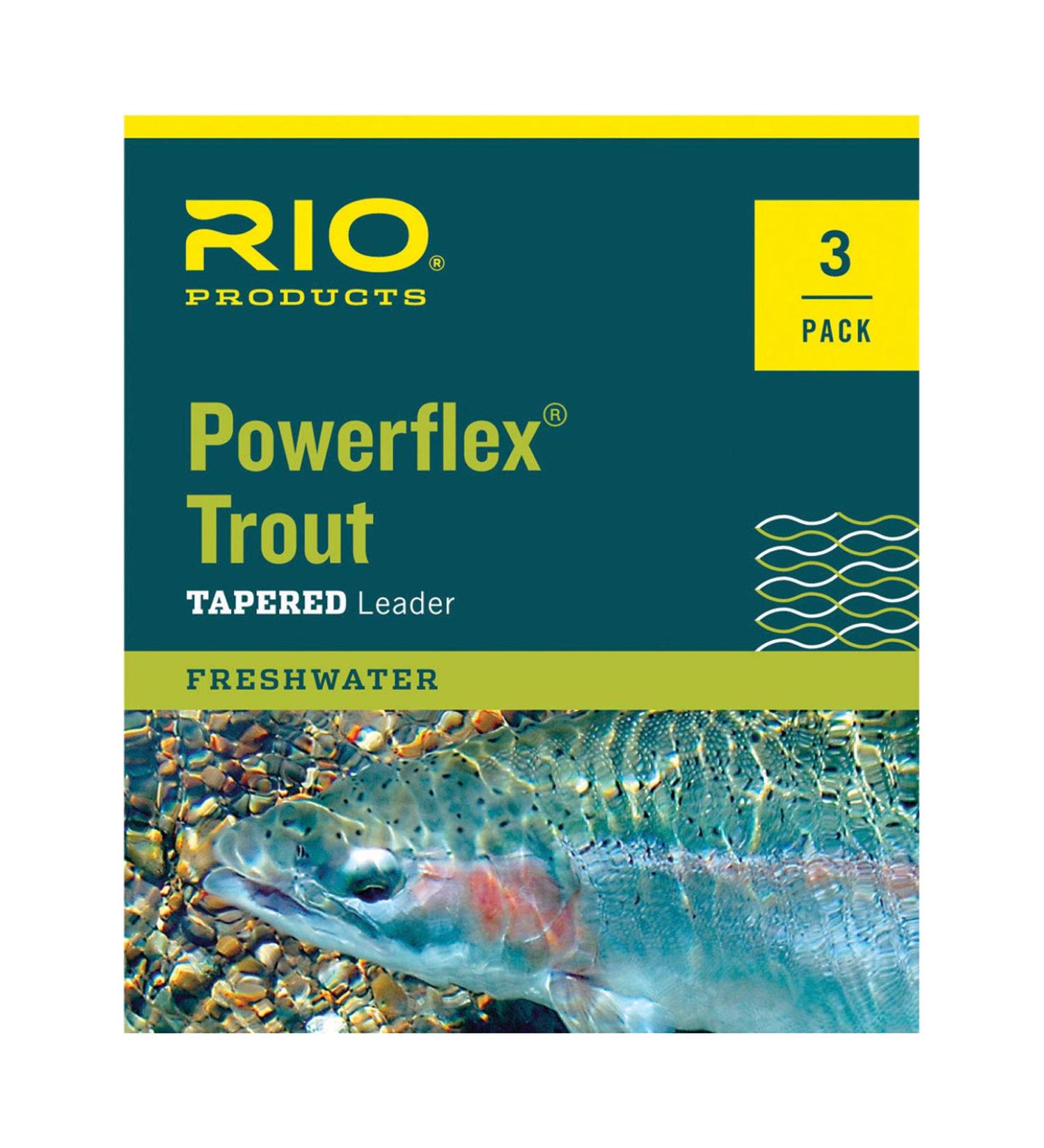 RIO Powerflex Trout 7.5ft Leader Tapered Fly Line 3 Pack - 7X - Buy Online on GoSupps.com