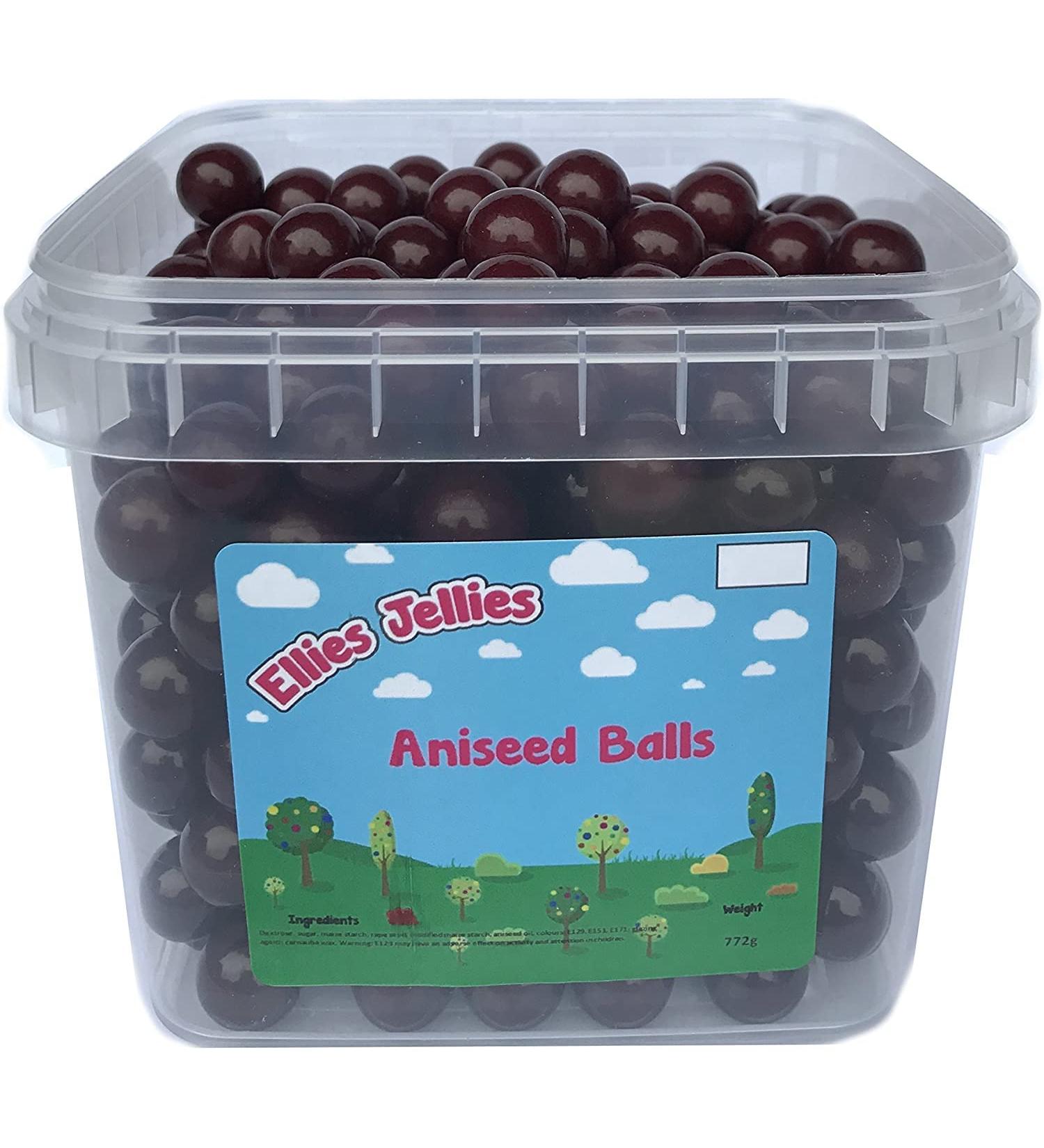 Ellies Jellies Aniseed Balls 772g Square Tub