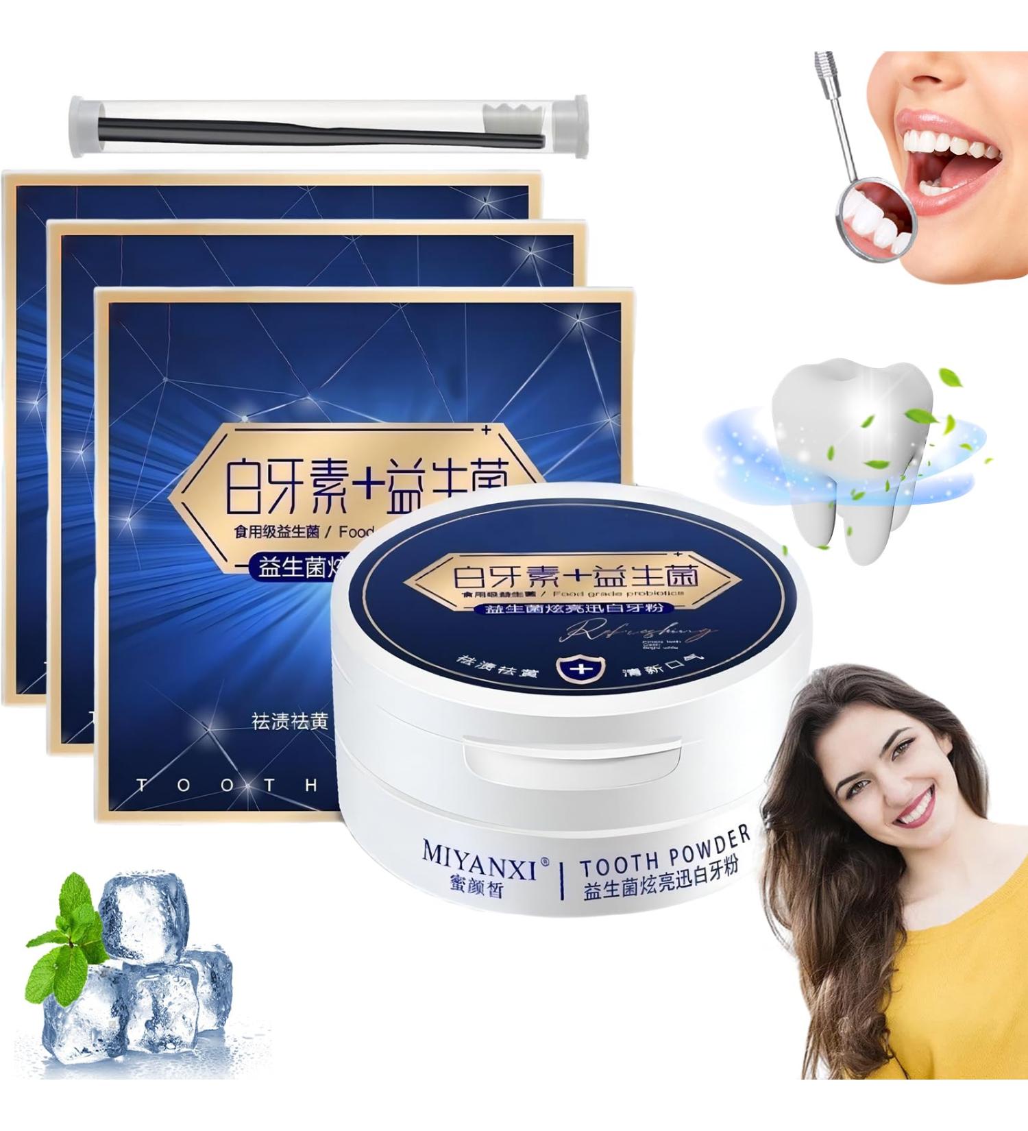 Miyanxi Tooth Powder - Teeth Whitening Powder - Miyanxi Teeth Whitening - Miyanxi Teeth Powder (3pcs) - Buy Online on GoSupps.com