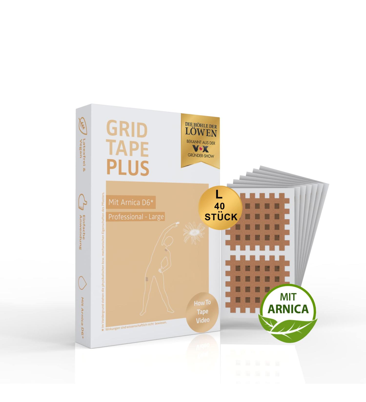 Aktimed Grid Tape Plus - Professional Pack | Patent-Based Arnica D6 Lattice Tape for Pain Relief | Dermatologically Tested Acupuncture Solution - Large Size - Buy Online on GoSupps.com