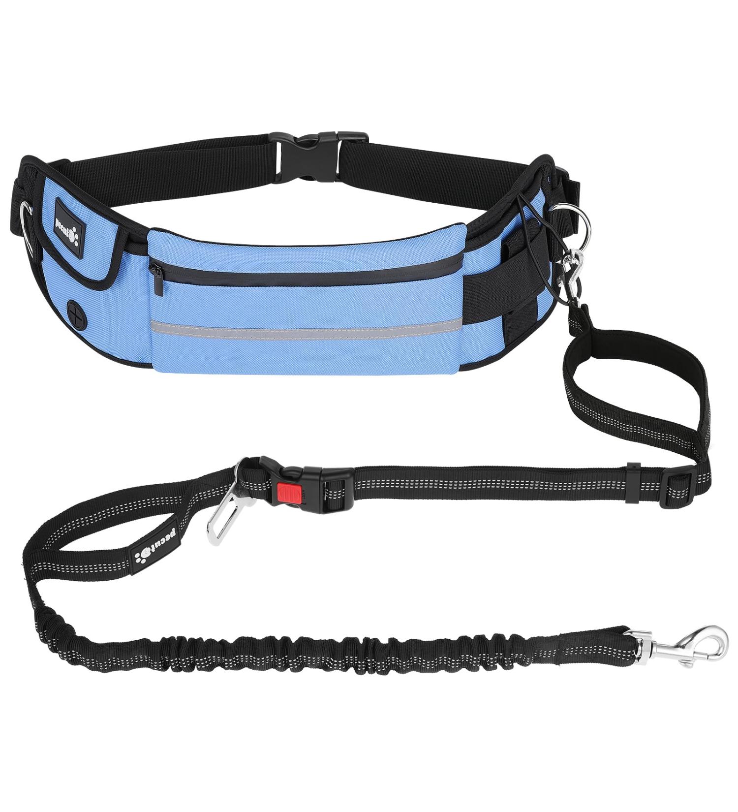 Pecute Jogging Line for Dogs - Elastic Running Leash with Belly Belt for Large & Medium Dogs - Durable Comfortable Up to 100kg - Perfect for Jogging & Outdoor Adventures - Buy Online on GoSupps.com