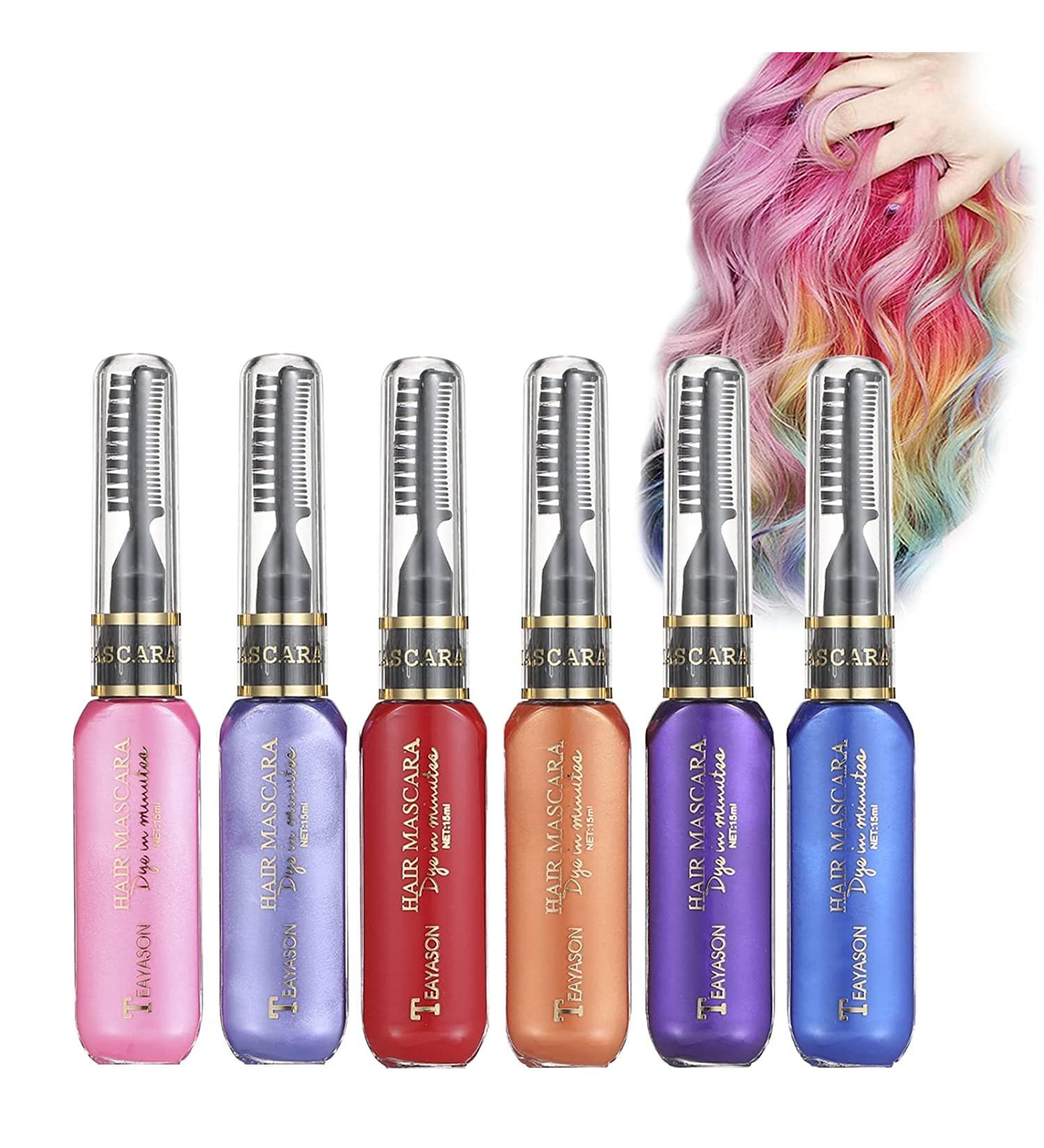 Bestauty 6PCS Hair Chalks for Girls - Temporary Hair Dye for Kids - Washable Hair Mascara - Perfect for Christmas/Birthday/Costume Party - Cosplay Hair Color - Buy Online on GoSupps.com