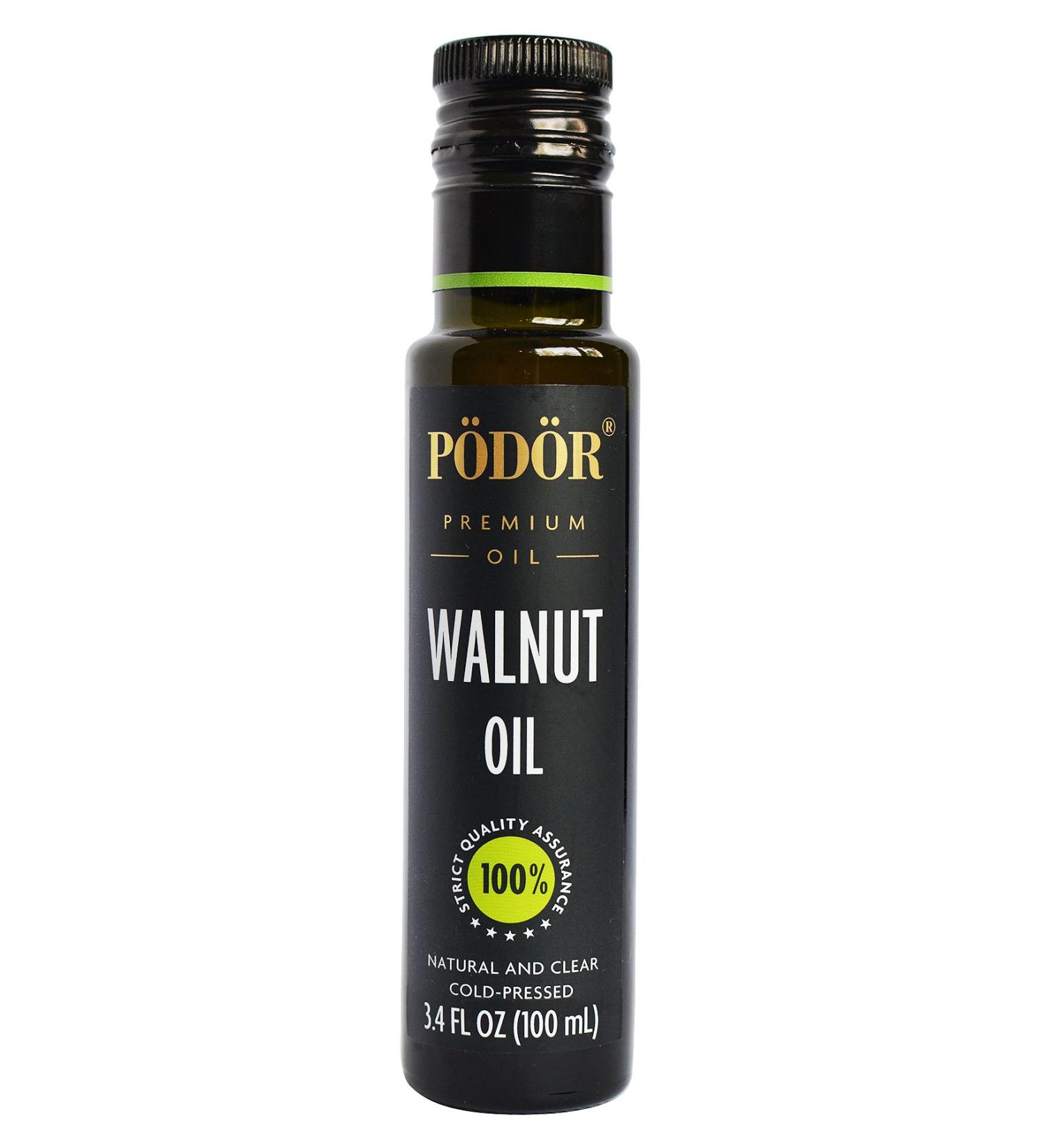 PDR Premium Walnut Oil - 3.4 fl. Oz. Cold-Pressed, 100% Natural, Vegan, Gluten-Free, Non-GMO - Glass Bottle - 1 Pack - Buy Online on GoSupps.com
