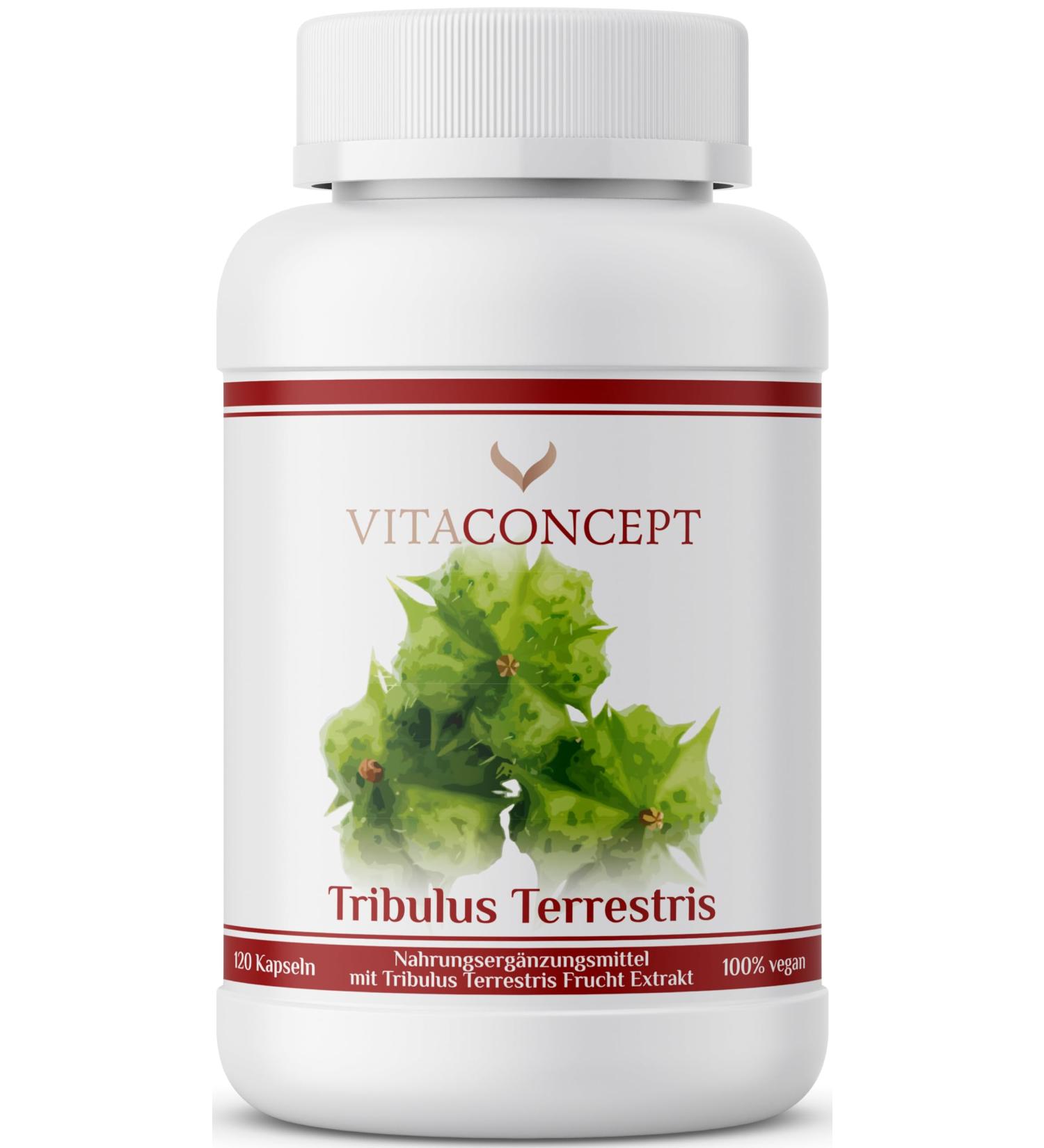 Vitaconcept I Tribulus Terrestris 1000mg - High Dose Capsules for Men & Women | 120 Capsules | Original Earthburzeldorn | Laboratory Tested | Made in Germany | International Shipping - Buy Online on GoSupps.com