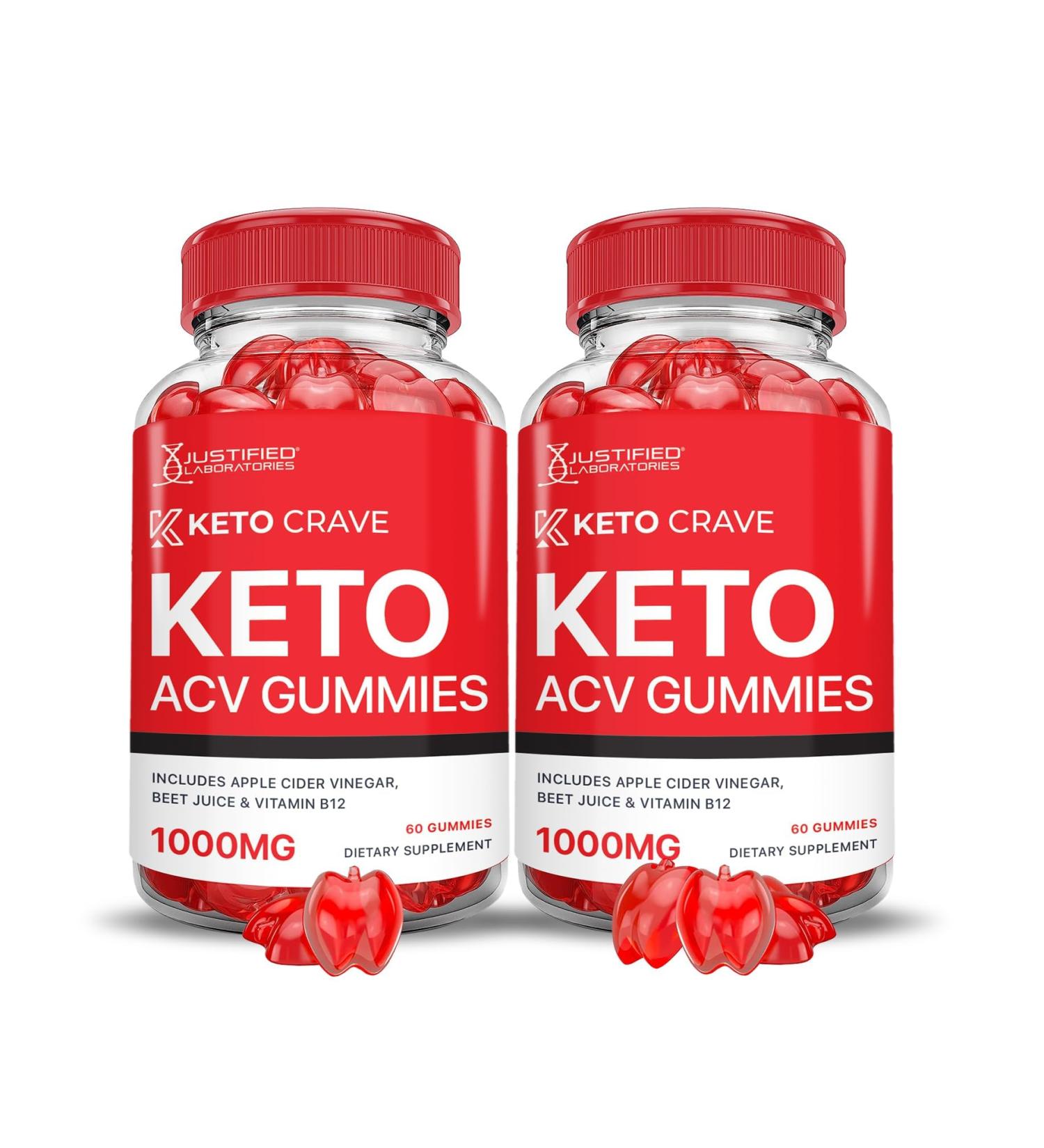 Justified Laboratories (2 Pack Keto Crave Keto ACV Vegan Non GMO 120 Gummies 60 Count (Pack of 2) - Buy Online on GoSupps.com