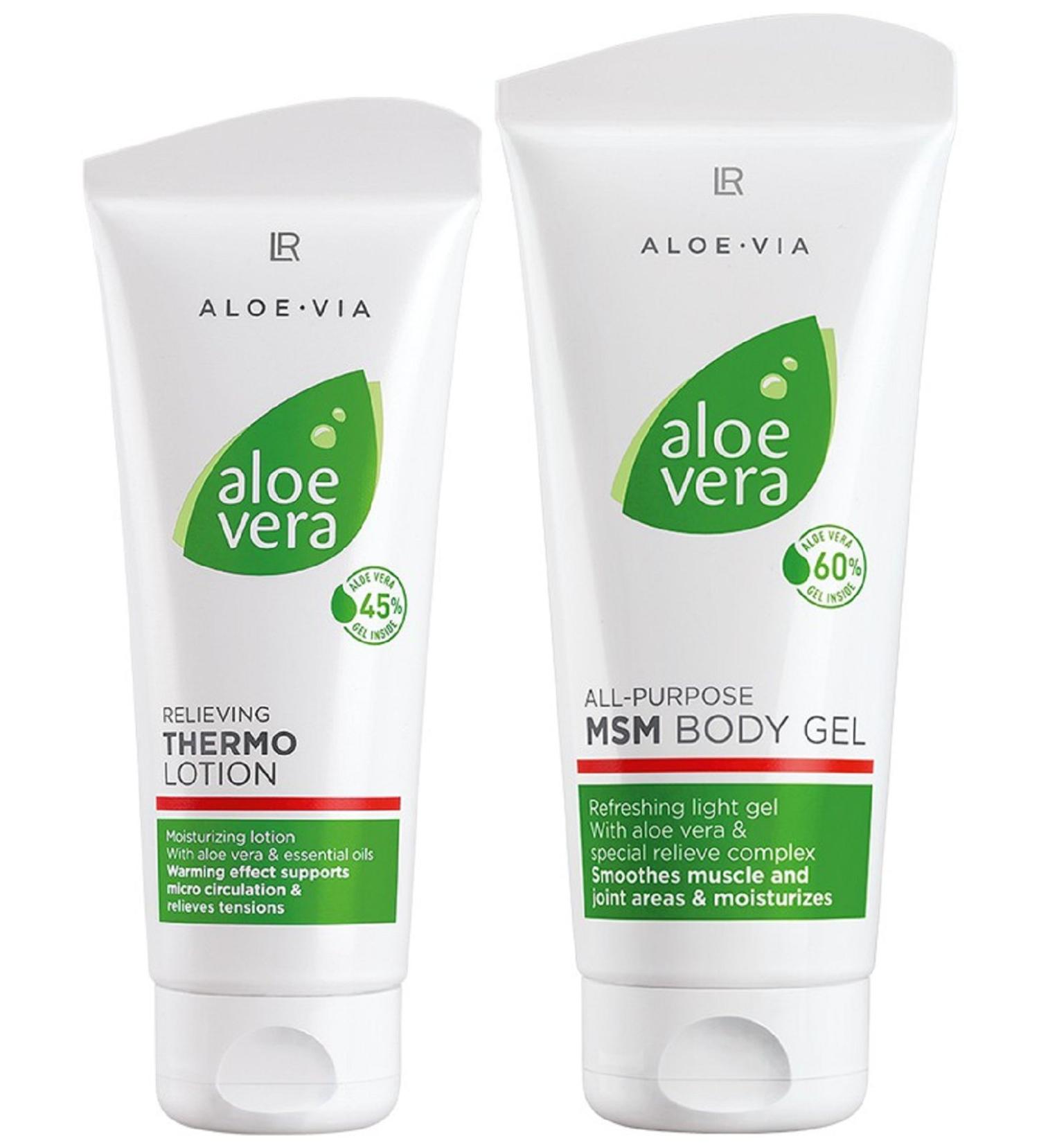 LR ALOE VIA Aloe Vera Vital Set (100 ml Thermolotion and 200 ml MSM Body Gel)