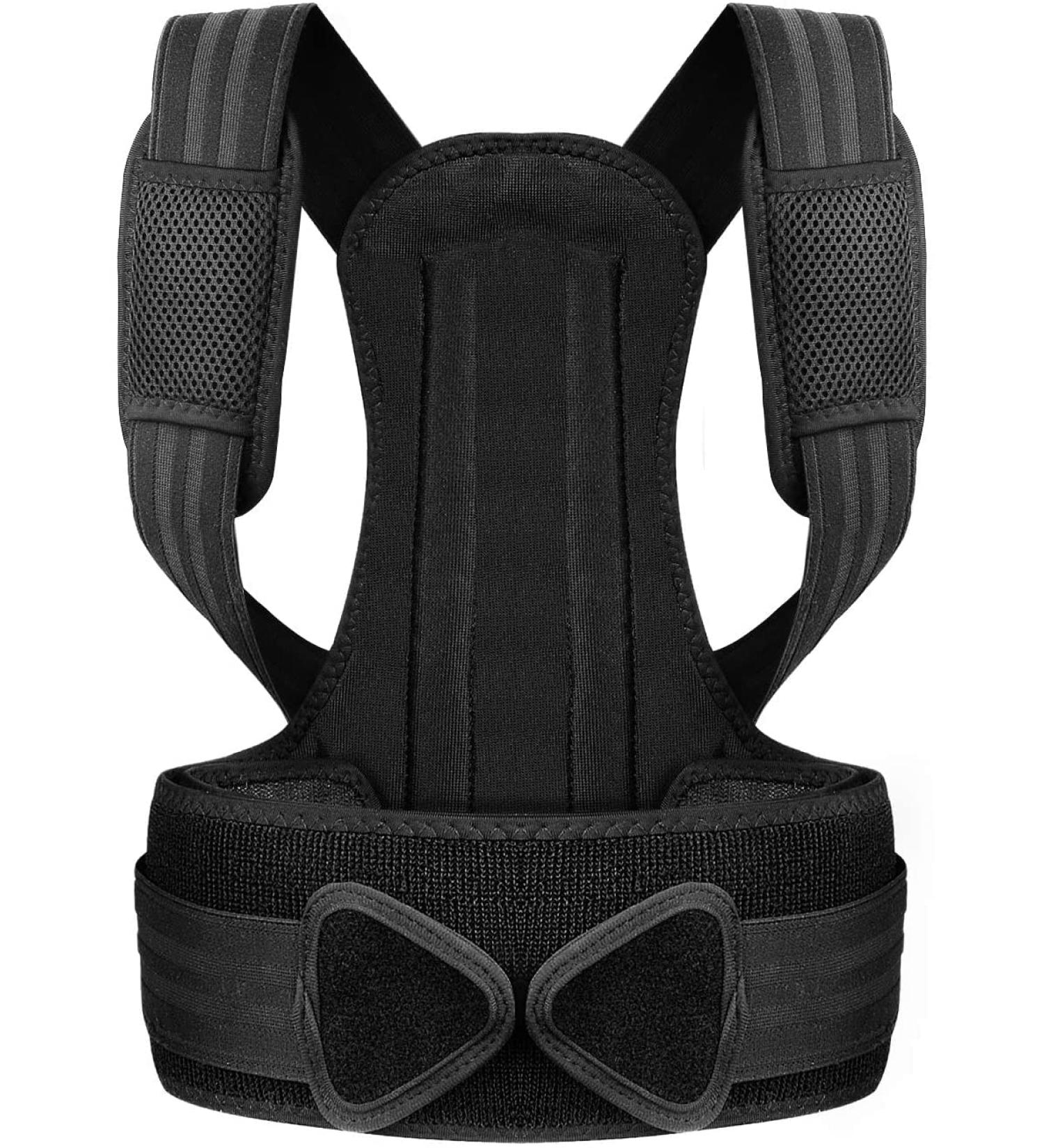 True Face Posture Corrector for Men Women Kids | Adjustable Back Brace for Pain Relief | Improve Posture | Breathable Support (Black, L) - Buy Online on GoSupps.com