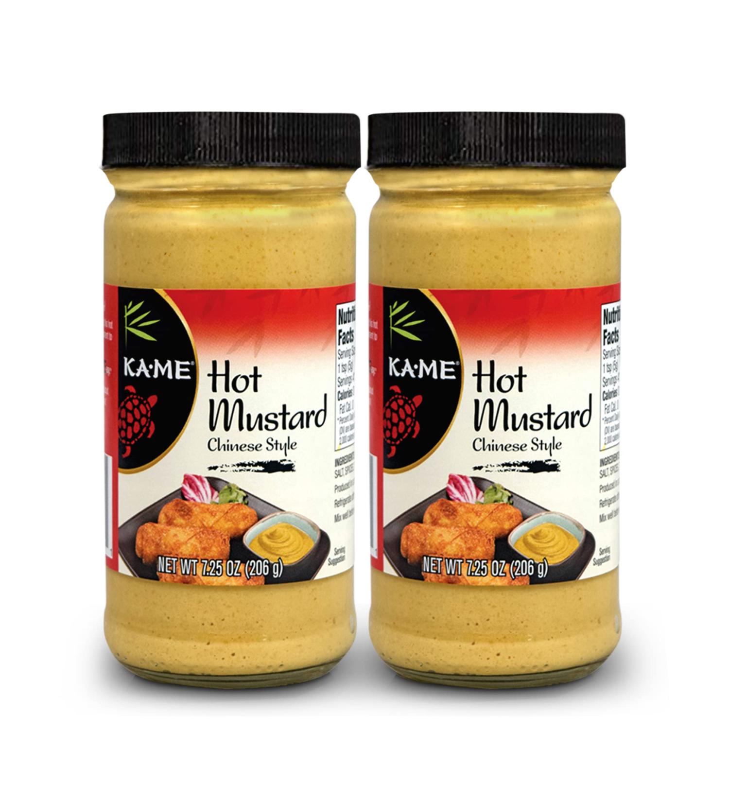 KA-ME Chinese Hot Mustard 7.25 oz (Pack of 2) | Gluten Free, No Preservatives | Authentic Asian Flavor for Egg Rolls, Wonton, Roasted Pork Belly | Shop Now - Buy Online on GoSupps.com
