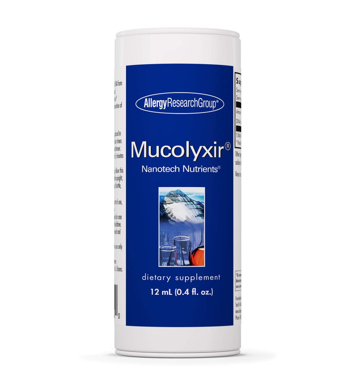 Allergy Research Group Mucolyxir Supplement - Mucus Relief & Lung Support with Wild Pacific Salmon - 0.4 Fl Oz - Buy Online on GoSupps.com