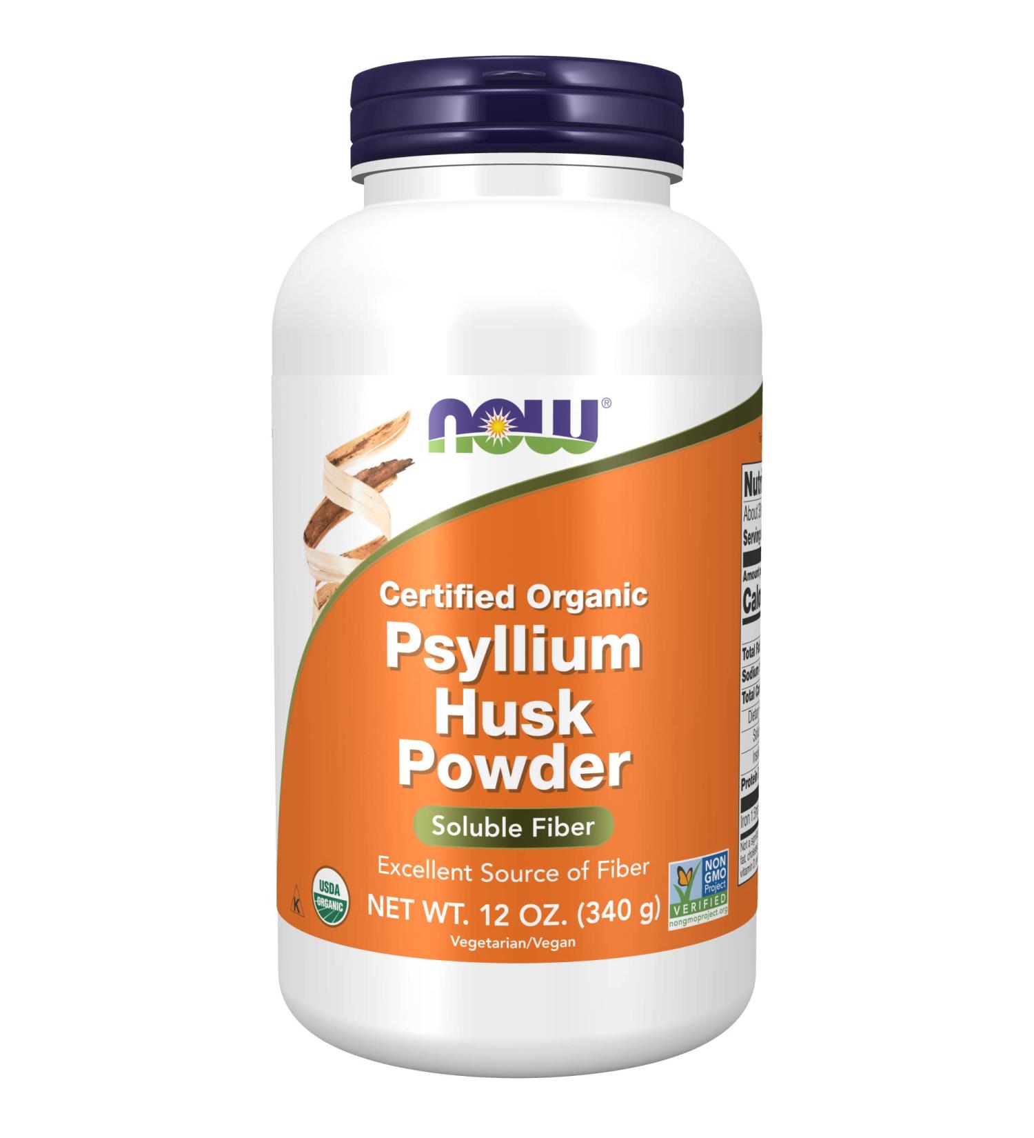 Now Foods Organic Psyllium Husk Powder 12 oz - Natural Digestive Support - Buy Online on GoSupps.com