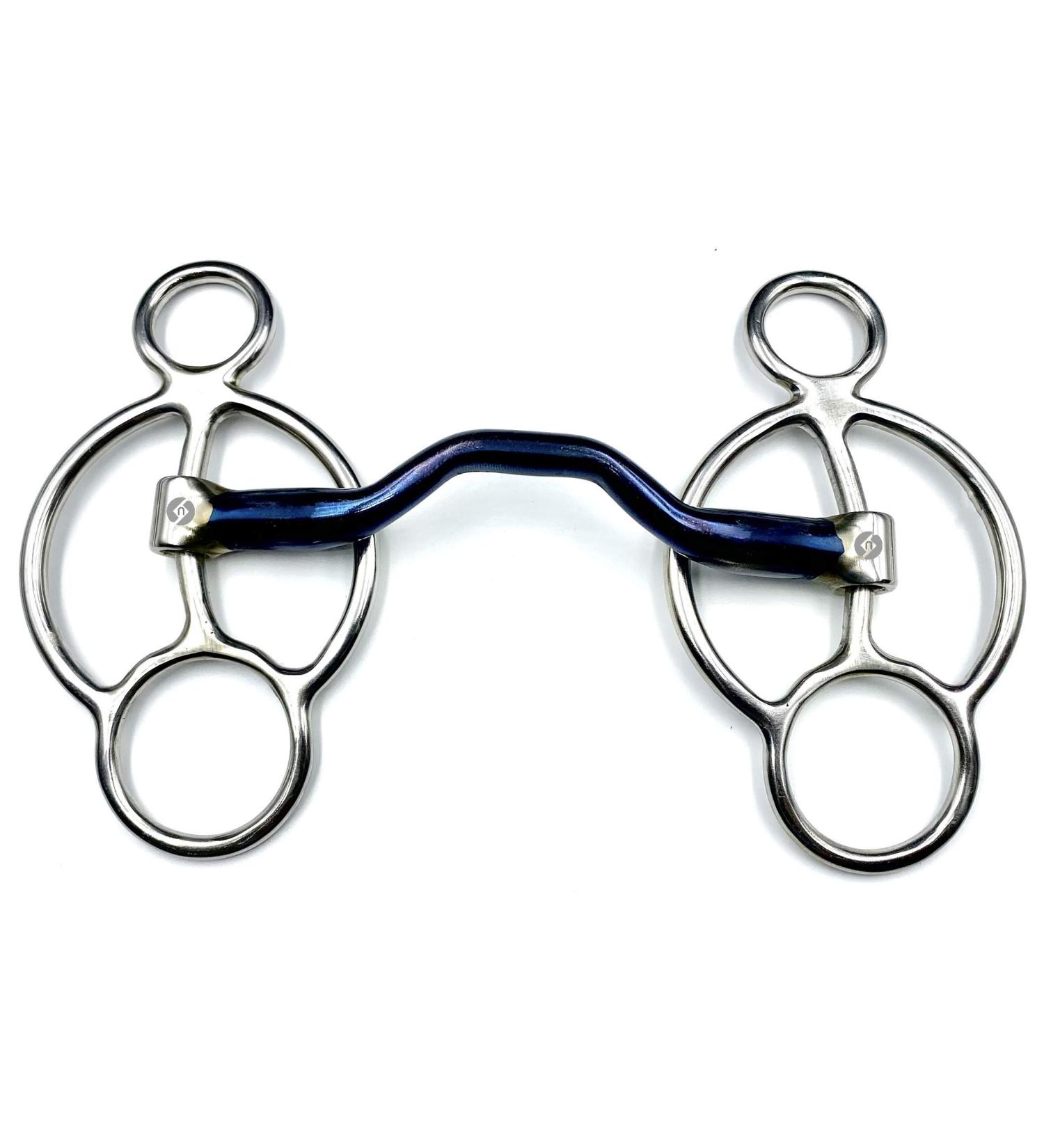 OTTE Cartwheel Ported Blue Sweet Iron Horse Bit Snaffle Port (5.5") - Buy Online on GoSupps.com