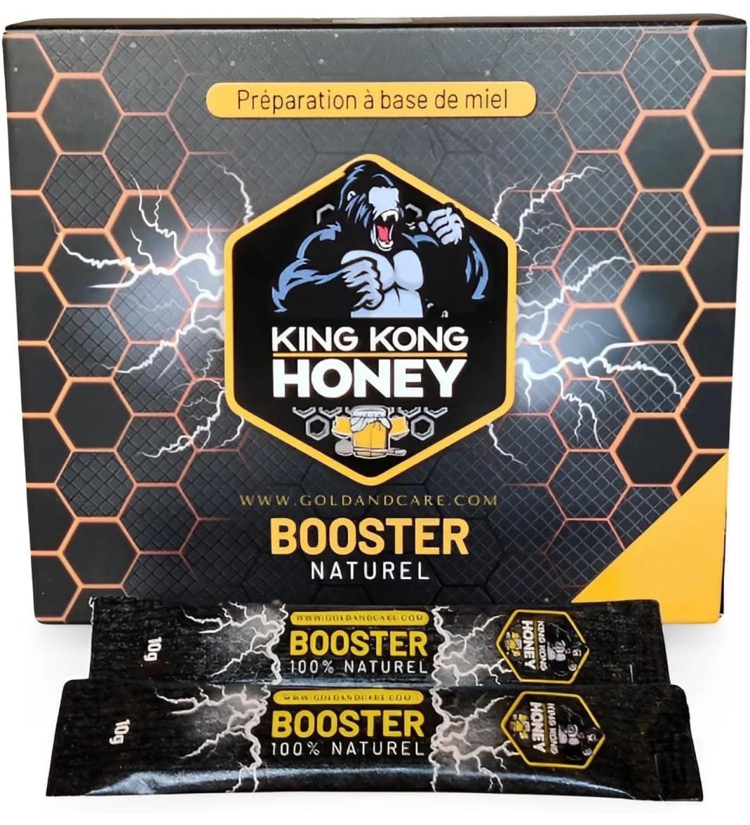 King Kong Honey: Boost your vitality and energy! Made in France. Pack of 3-6 - 9 Sticks (9 SACHETS) - Buy Online on GoSupps.com