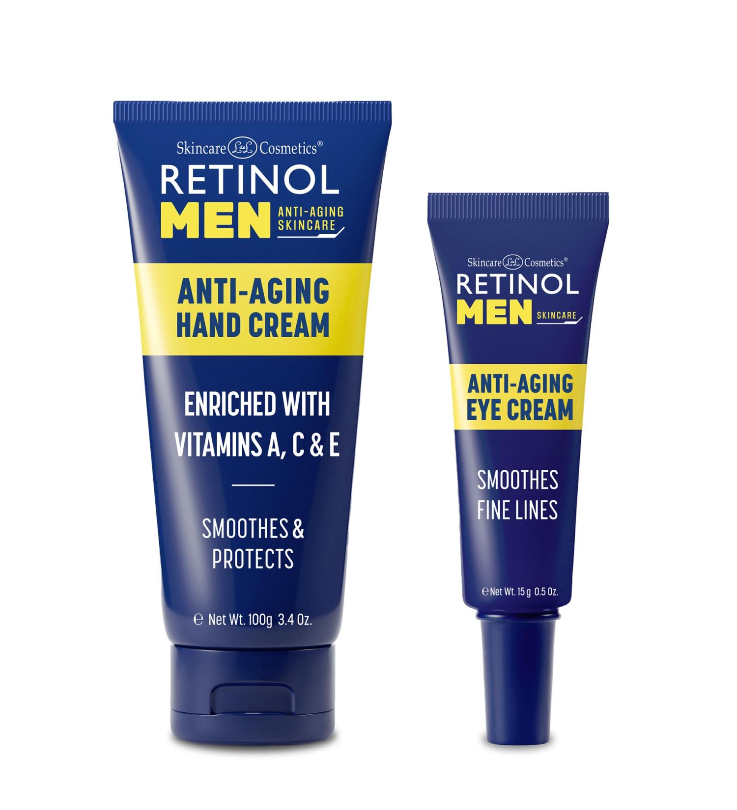 Retinol Men Anti-Aging Hand Cream For Younger Looking Hands Men Eye Cream Reduces Puffiness & Dark Circles Boost Hydration & Minimize Visible Signs Of Aging - Buy Online on GoSupps.com