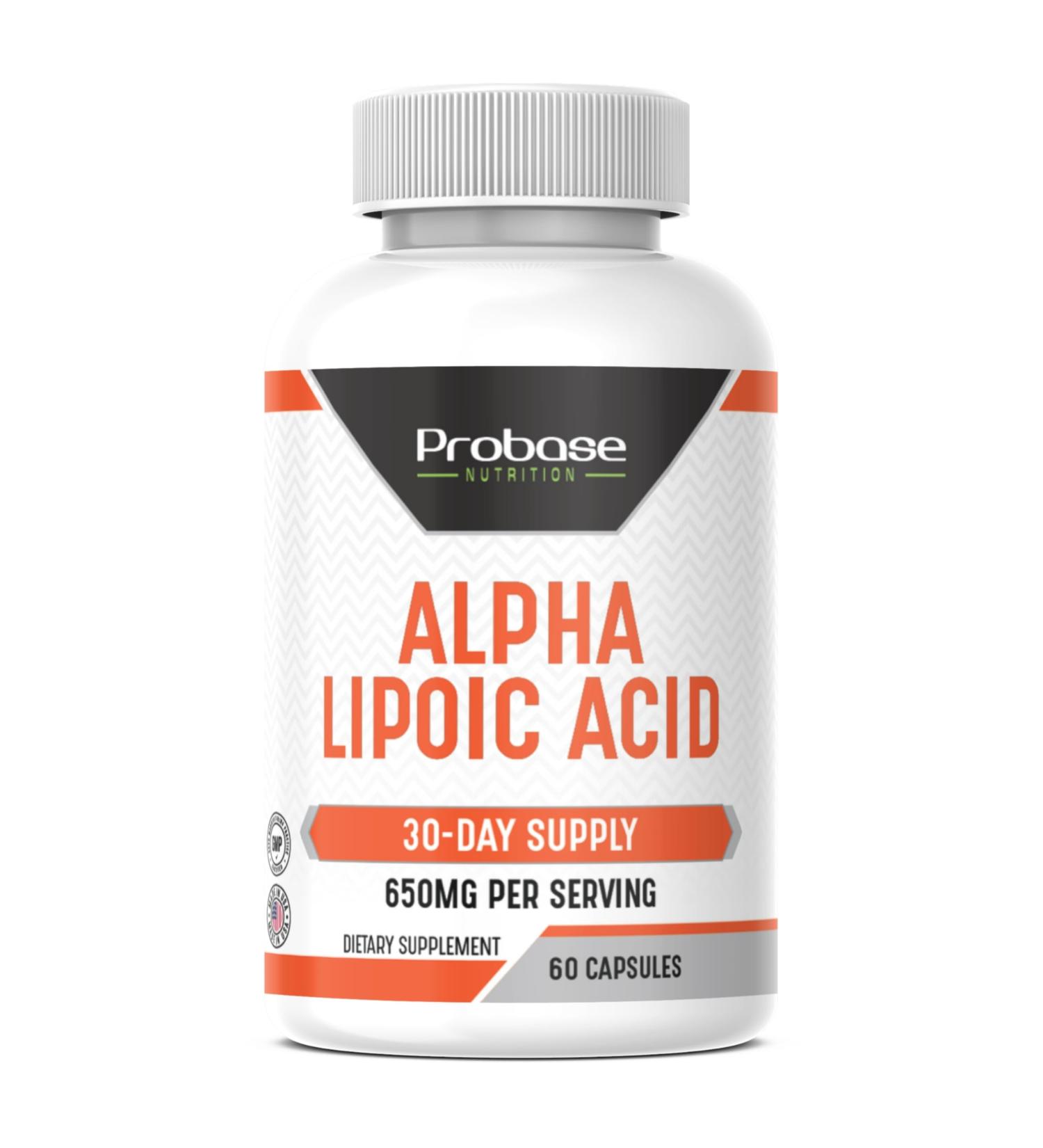 Probase Nutrition Alpha Lipoic Acid (ALA) 60 Capsules 30-Day Supply - Buy Online on GoSupps.com
