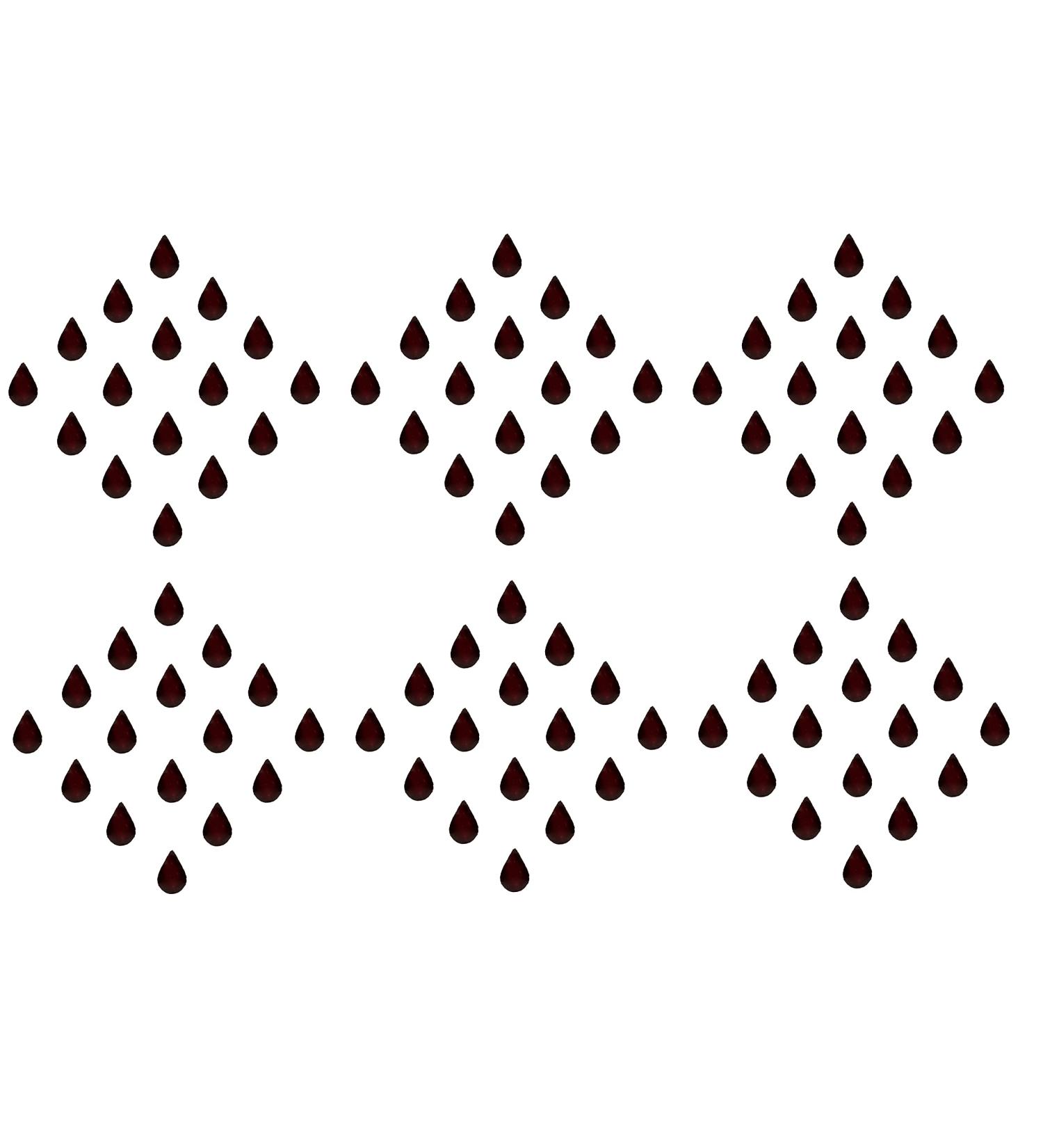 Shop Vama Fashions Tear Drop Small Velvet Tilak Bindi - Maroon Bindis for Women | International Shipping Available - Buy Online on GoSupps.com