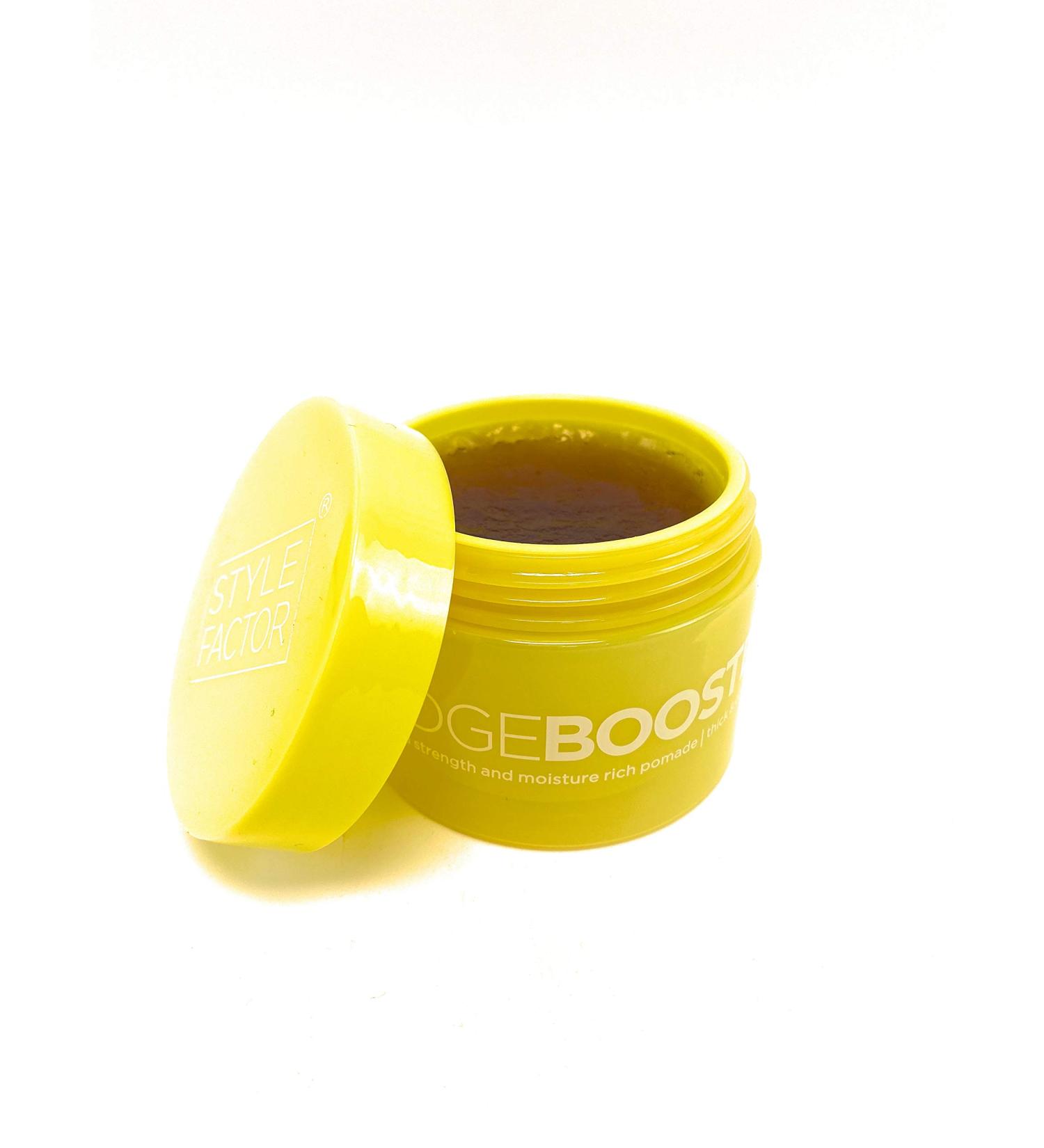 Style Factor Edge Booster Strong Hold Water-Based Pomade - Yellow Quartz 3.38oz | Super Shine & Moisture | Pack of 1 - Buy Online on GoSupps.com