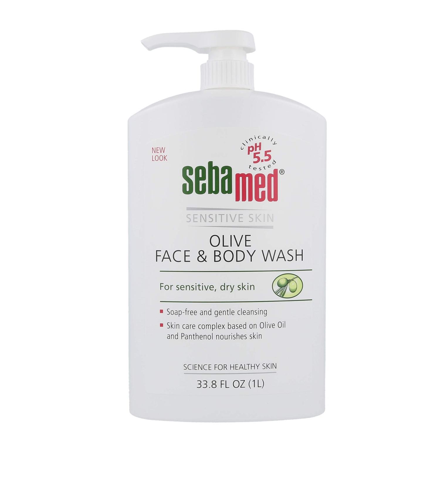 Sebamed Olive Face and Body Wash 33.8 fl oz - Gentle Cleanser for Face and Body - Buy Online on GoSupps.com