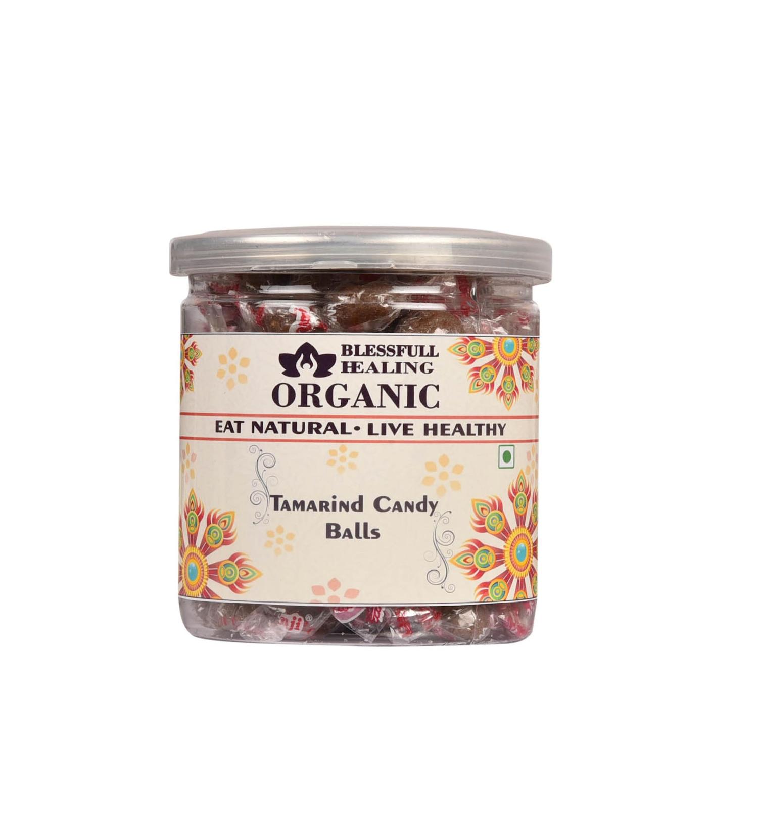 Blessfull Healing Organic Tamarind Candy Balls 200 Gram Airtight Container (Packing May Vary)