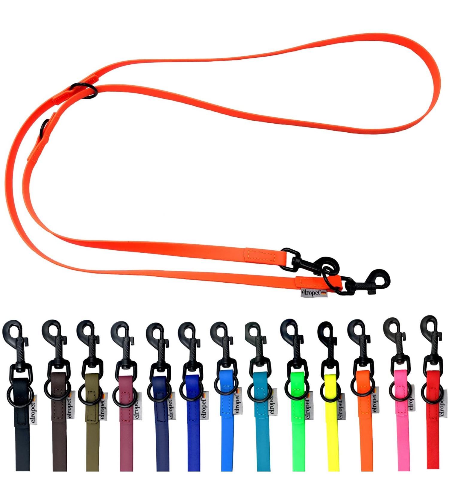 Buy Biothane Dog Leash with Hook - Adjustable 2m to 5m for Small & Large Dogs - Neon Orange - Durable & Lightweight - Buy Online on GoSupps.com