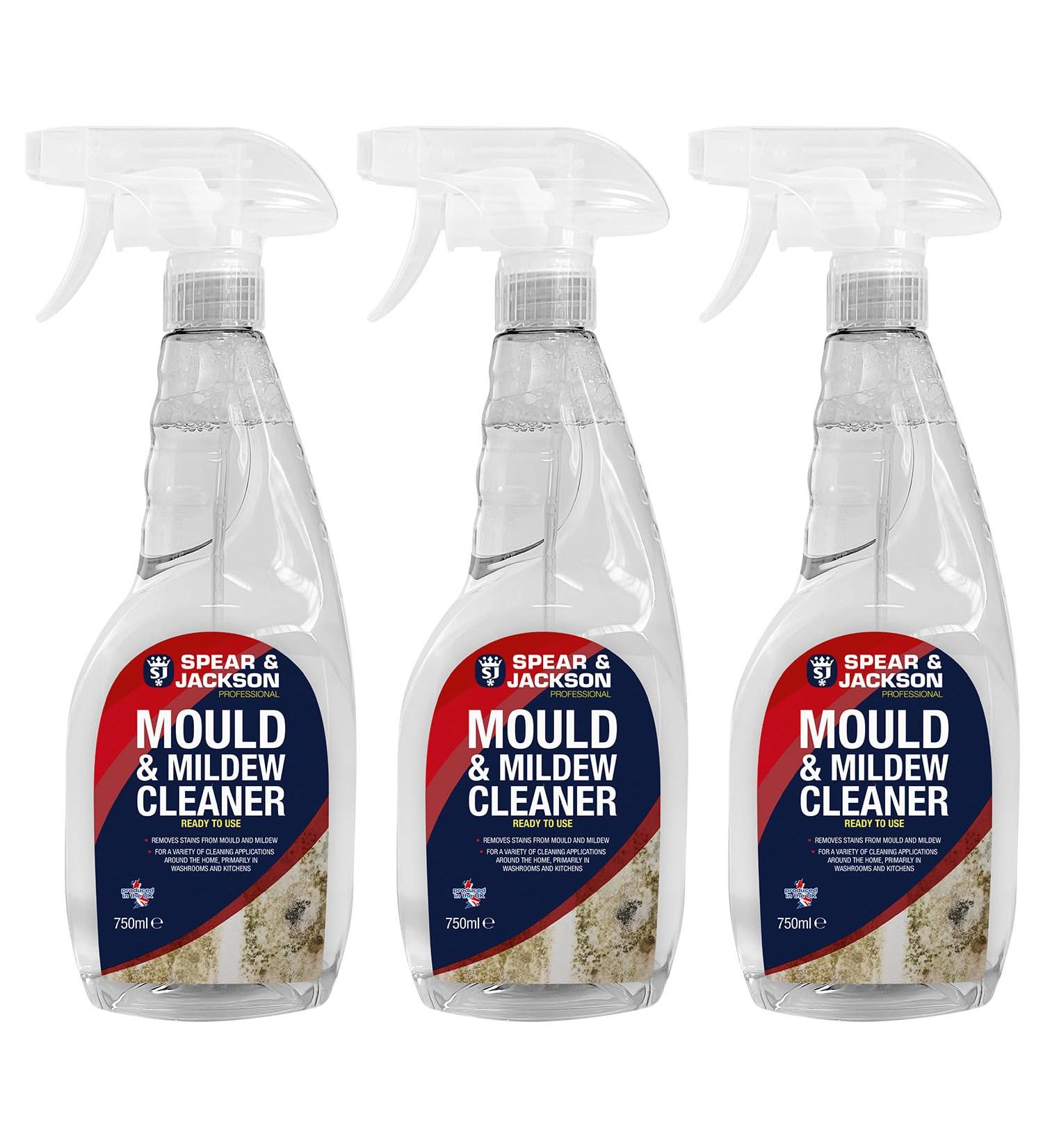 Spear & Jackson Mould and Mildew Cleaner 3 x 750 ml Ready to Use Multi-pack