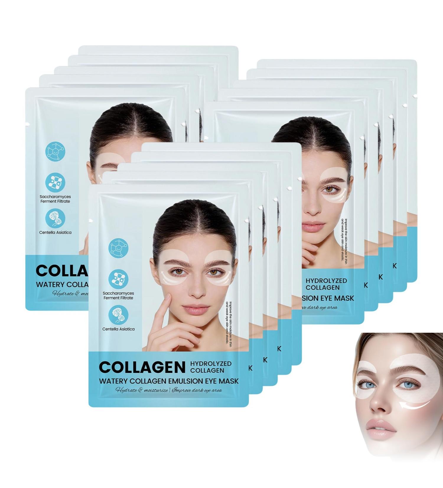 5 Pair Collagen Eye Mask patchs pour les yeux au collag ne pour les yeux gonfl s et les cernes masque pour les yeux anti-rides avec bio-collag ne complexe peptidique et vitamine C (15 Pair) - Buy Online on GoSupps.com