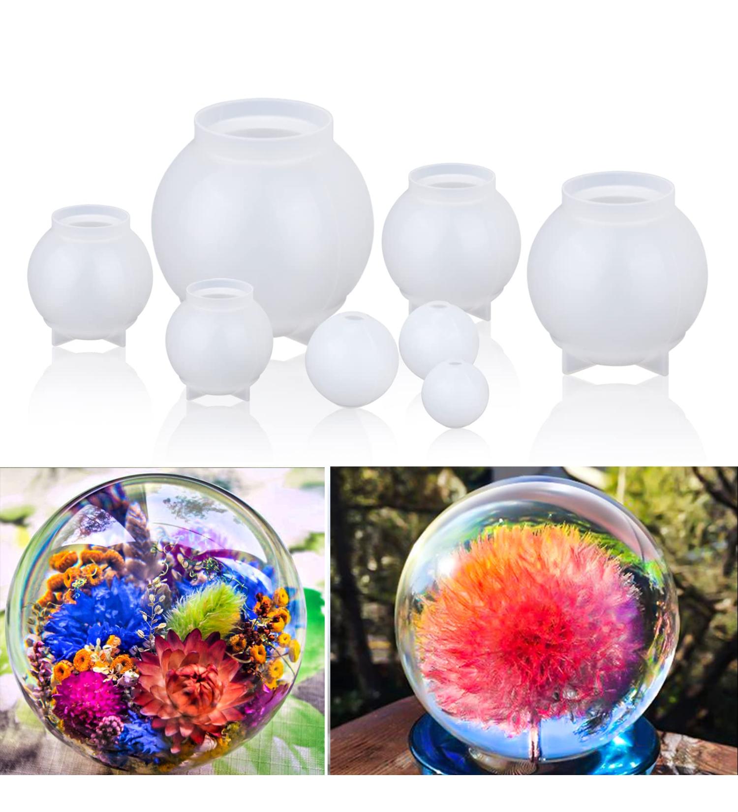8Pcs Sphere Resin Molds Silicone | BABORUI Upgraded 3D Seamless Ball Shapes | Large Globe Epoxy Resin Molds for Home Decor - Buy Online on GoSupps.com
