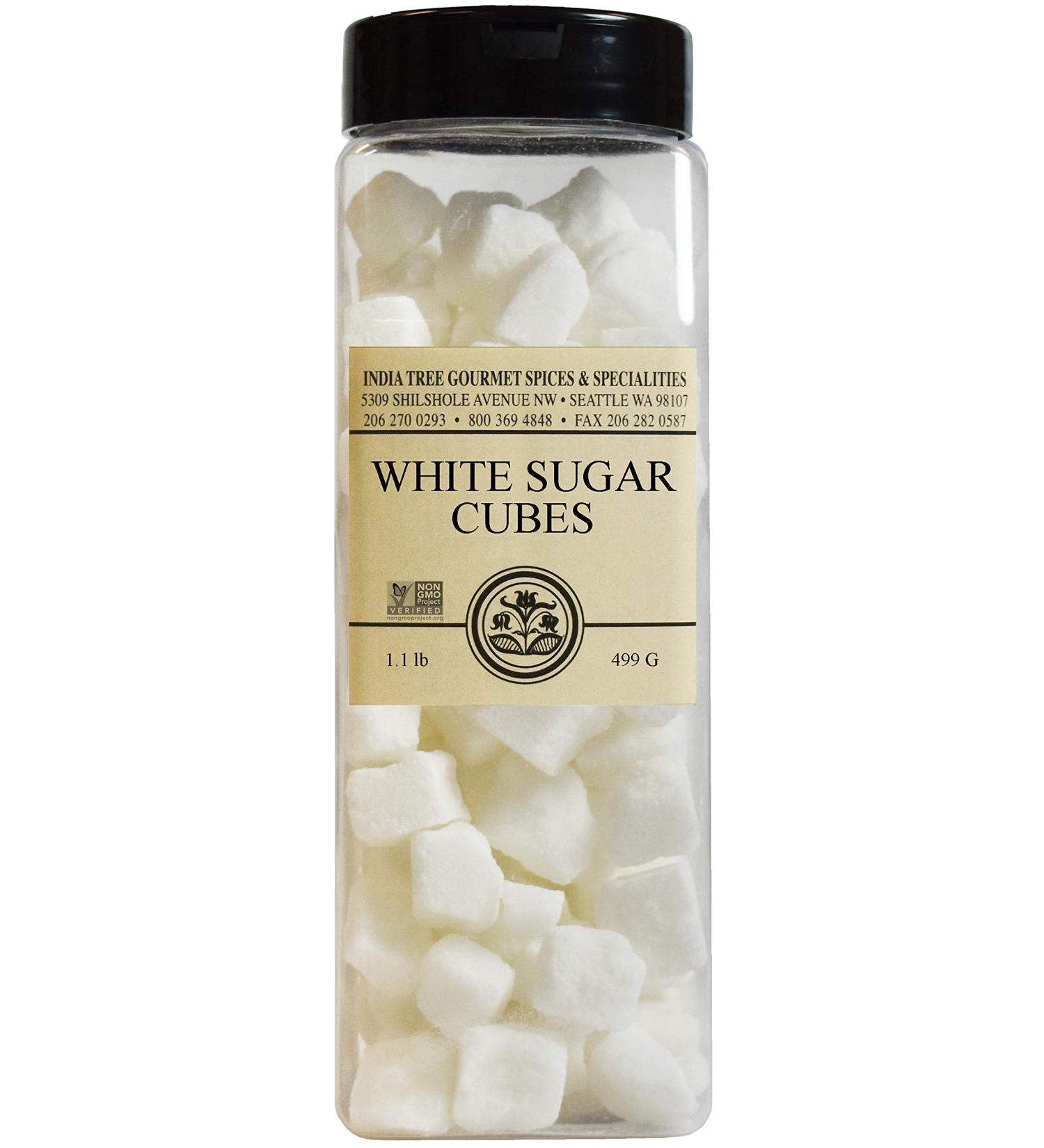 India Tree White Sugar Cube, 17.6 oz 1.1 Pound (Pack of 1)