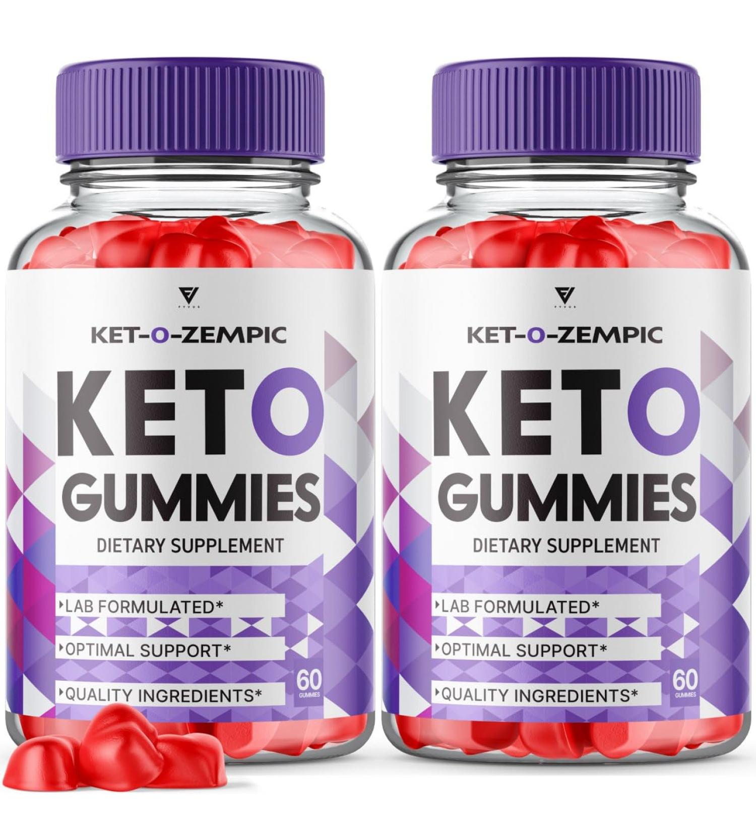 2 Pack Keto-O-Zempic Gummies - Advanced Shark Tank Weight Loss Supplement with ACV & Beetroot - 120 Gummies - Buy Online on GoSupps.com