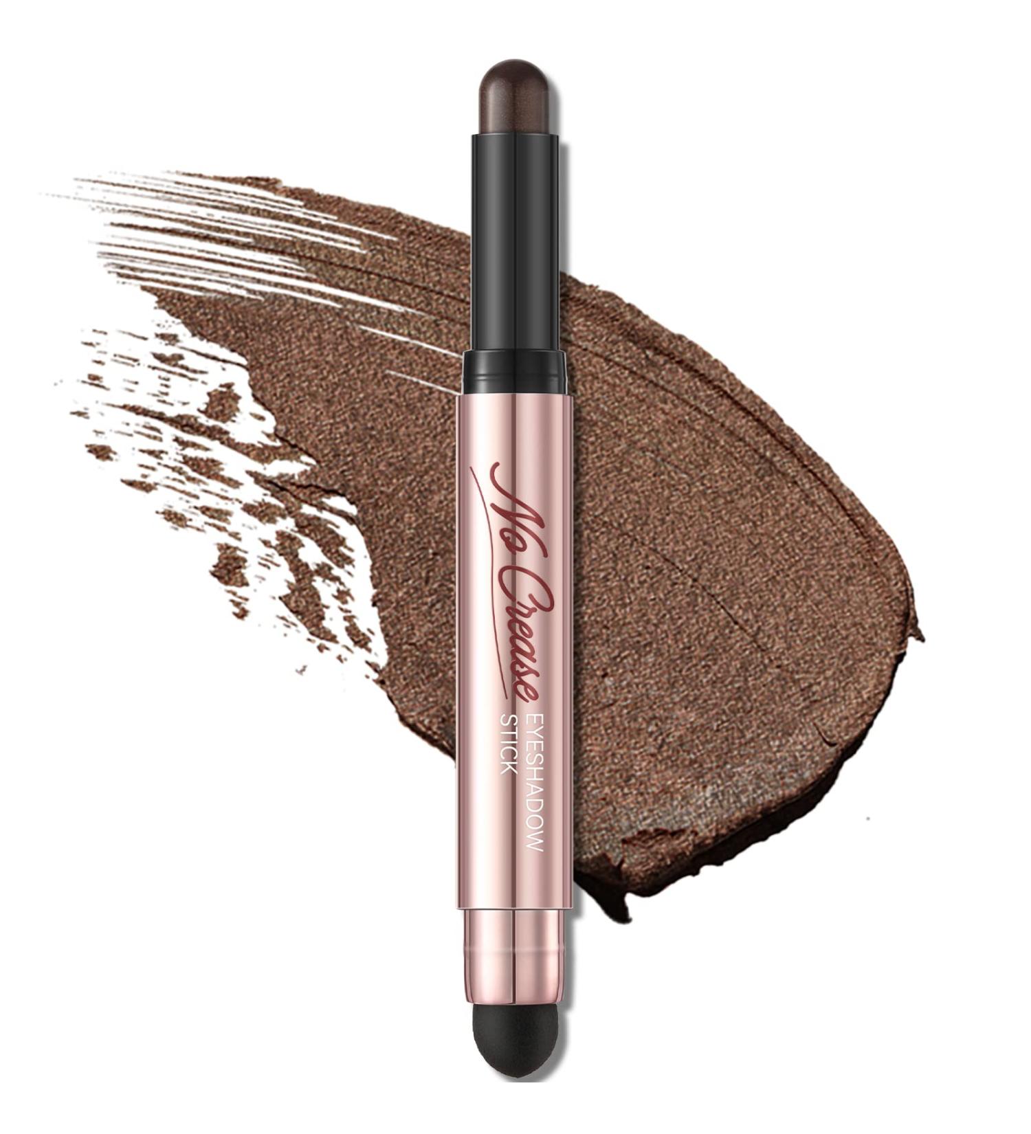 FOCALLURE No Crease Eyeshadow Stick - Creamy Matte & Shimmer Eyeshadow Pencil in CACOA 09 | Smudge-proof & Waterproof with Built-in Smudger - Buy Online on GoSupps.com