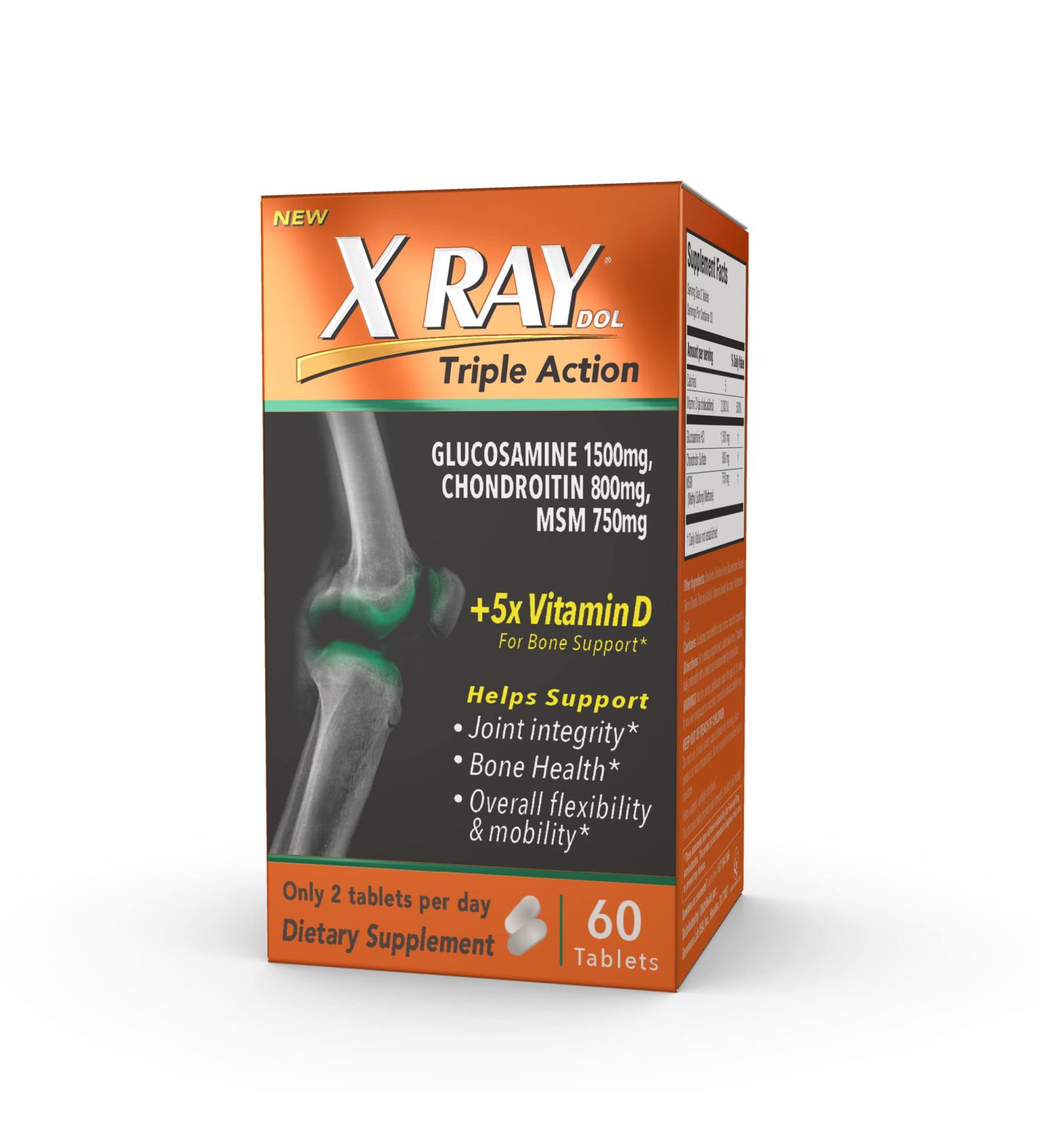 XRay Triple Action Joint Health Supplement with Vitamin D - 60 Count - Buy Online on GoSupps.com