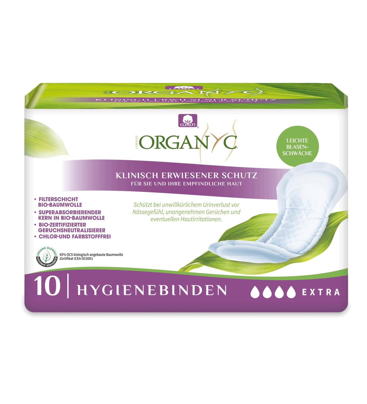 Organyc Super Absorbent Panty Liners - 100% Organic Cotton | 10 Pack for Bladder Weakness | Eco-Friendly & Comfortable - Buy Online on GoSupps.com