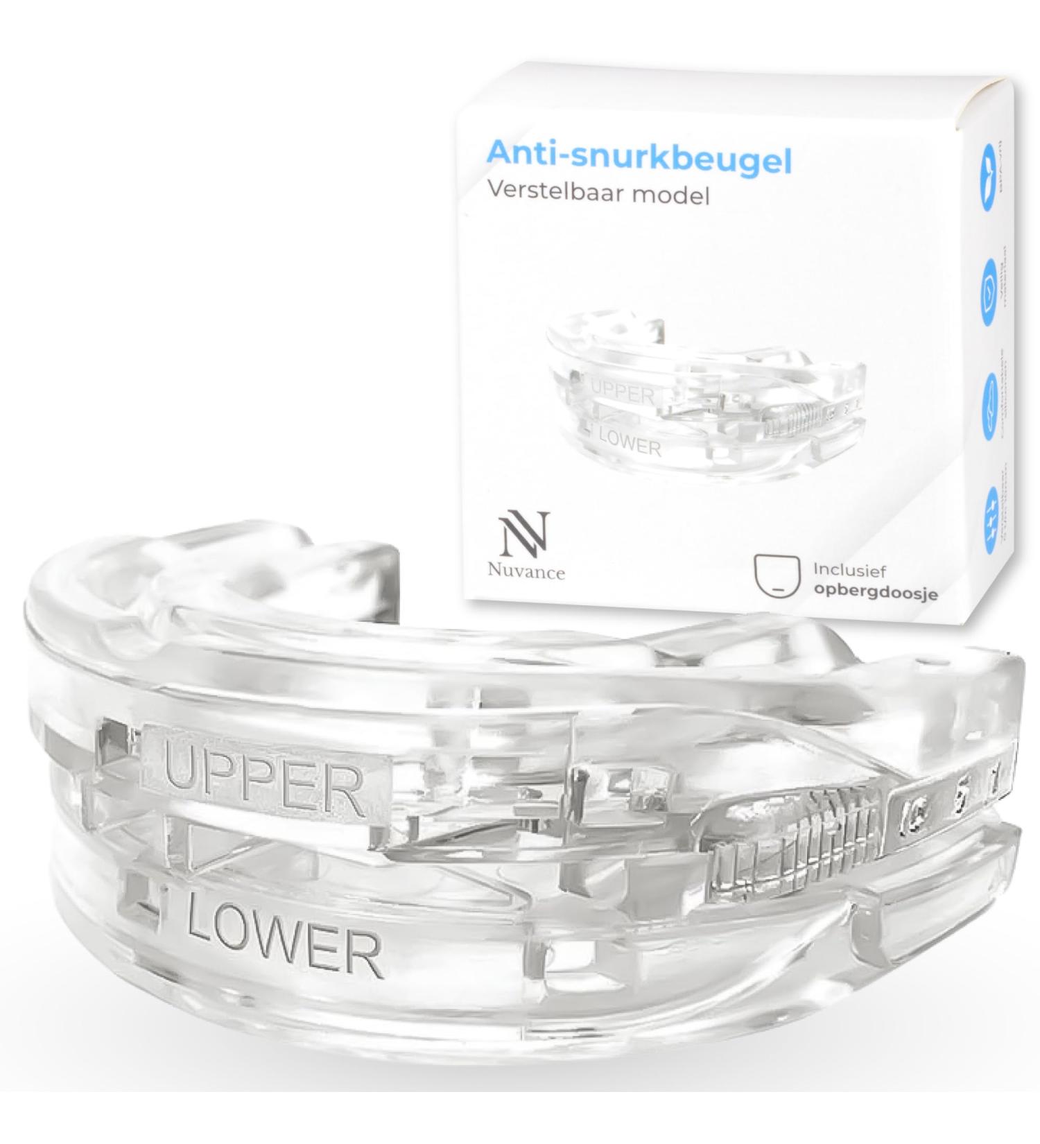 Nuvance Schnorchstopper | Anti-Snoring Adjustable Sno-Rail | Effective BPA-Free Solution | Stop Snoring for Better Sleep - Buy Online on GoSupps.com