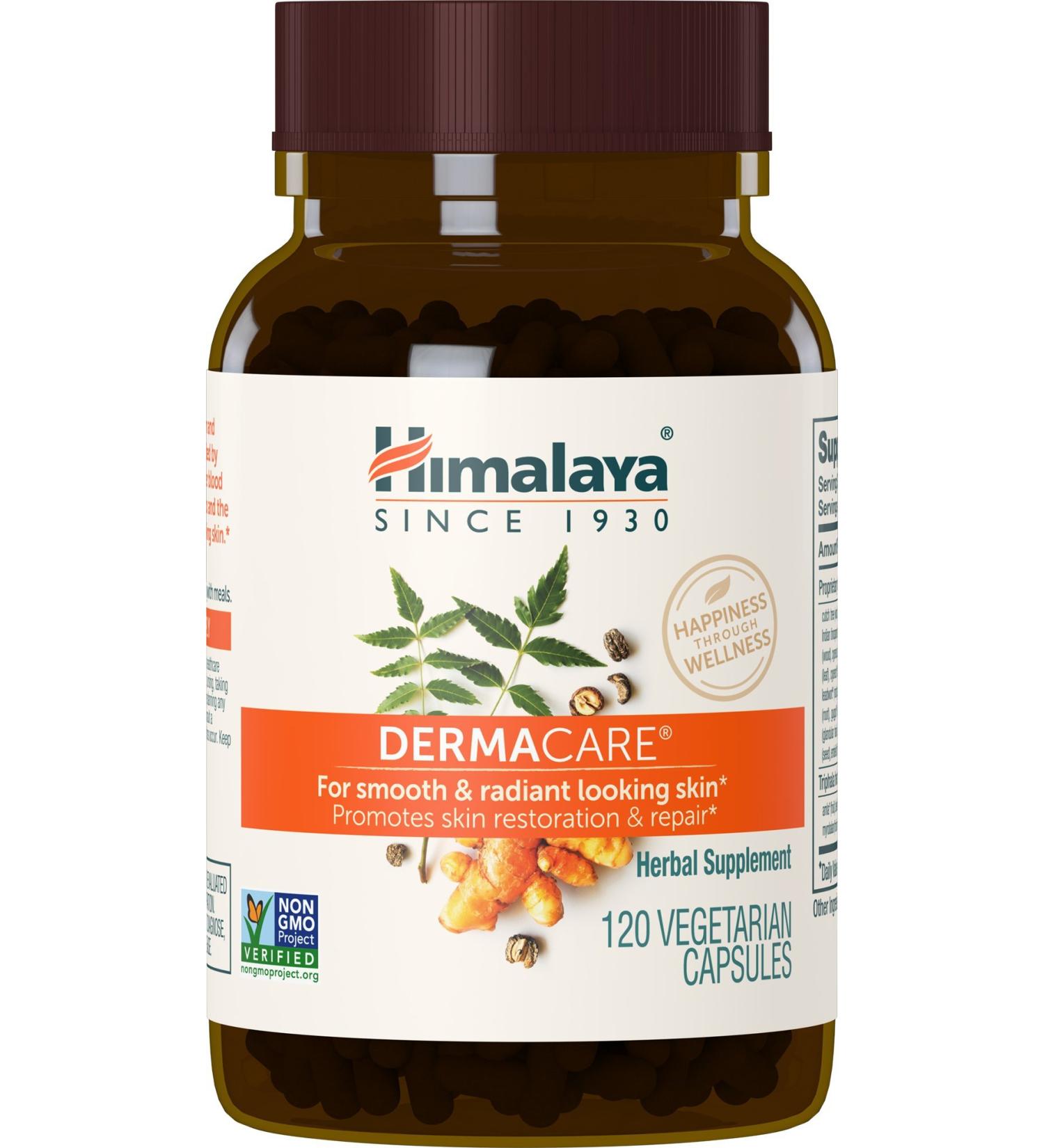 Himalaya DermaCare Neem | Clear Skin & Mild Acne | 120 Capsules | 1 Month Supply - Buy Online on GoSupps.com