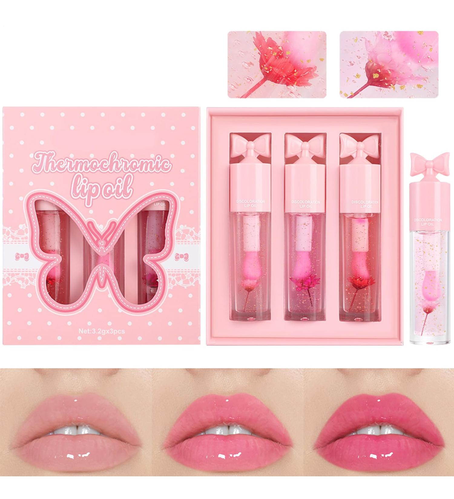  Bkljkf Color-changing moisturizing lip oil sheer volume with a color-shifting effect long-lasting nourishing makeup gift idea for mom girlfriend wife - Buy Online on GoSupps.com