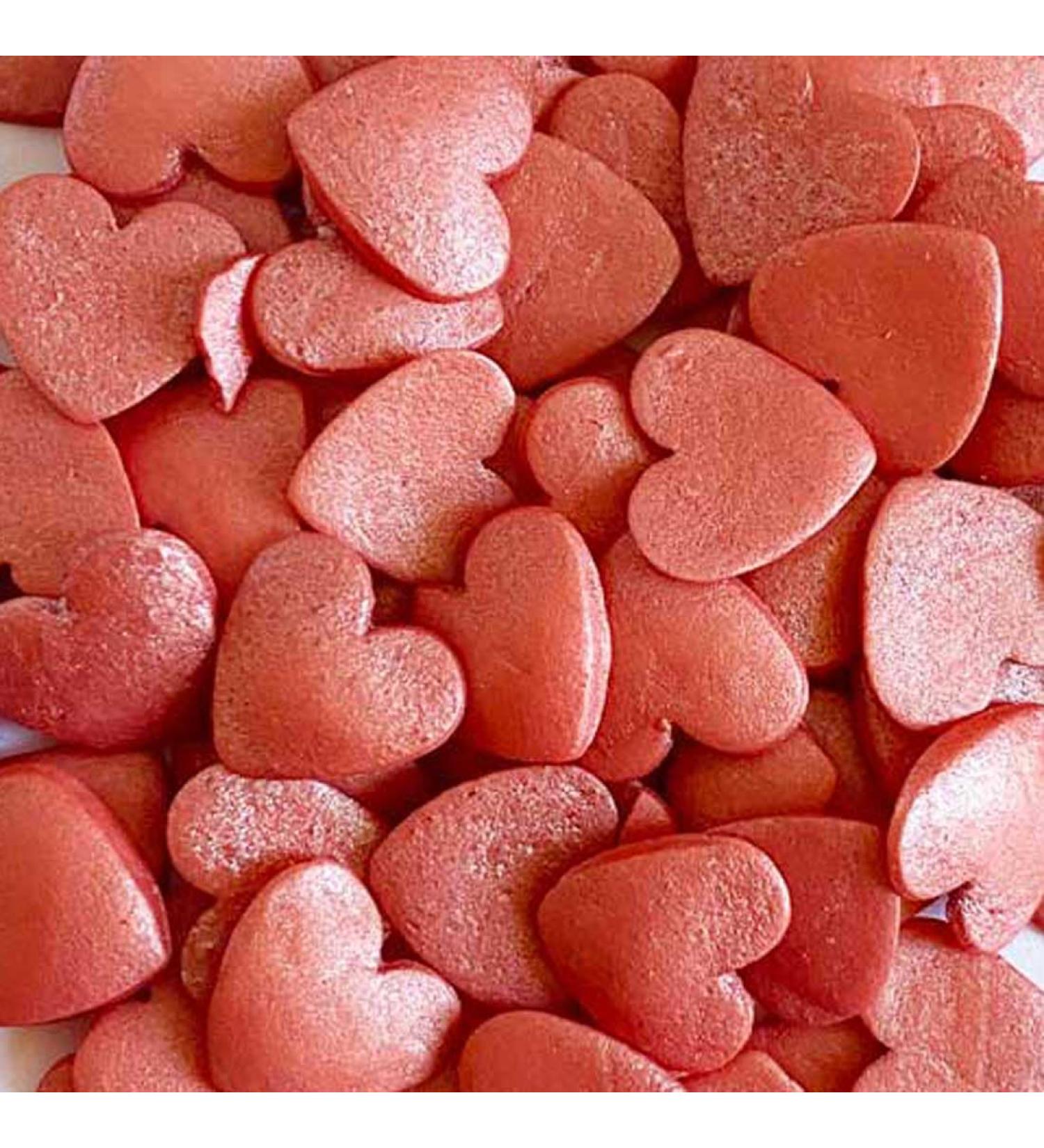 Jumbo Red Glimmer Love Hearts Cake Topper Sprinkles - 25g Edible Cupcake Decorations for Valentine's Day & Celebrations - Buy Online on GoSupps.com