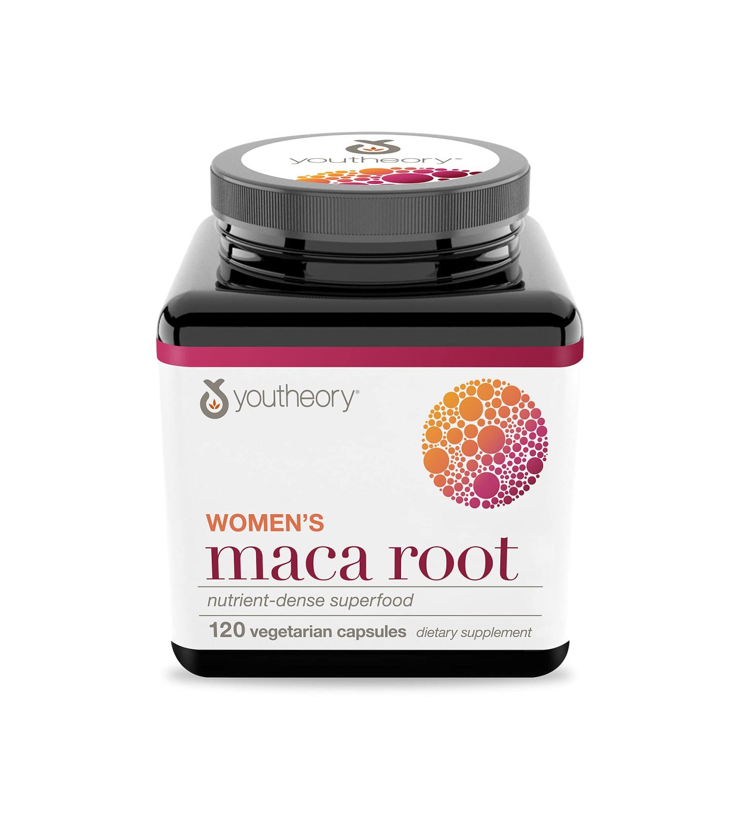 Youtheory Women's Maca Root - 120 Vegetarian Capsules | Boost Energy & Wellness - Buy Online on GoSupps.com