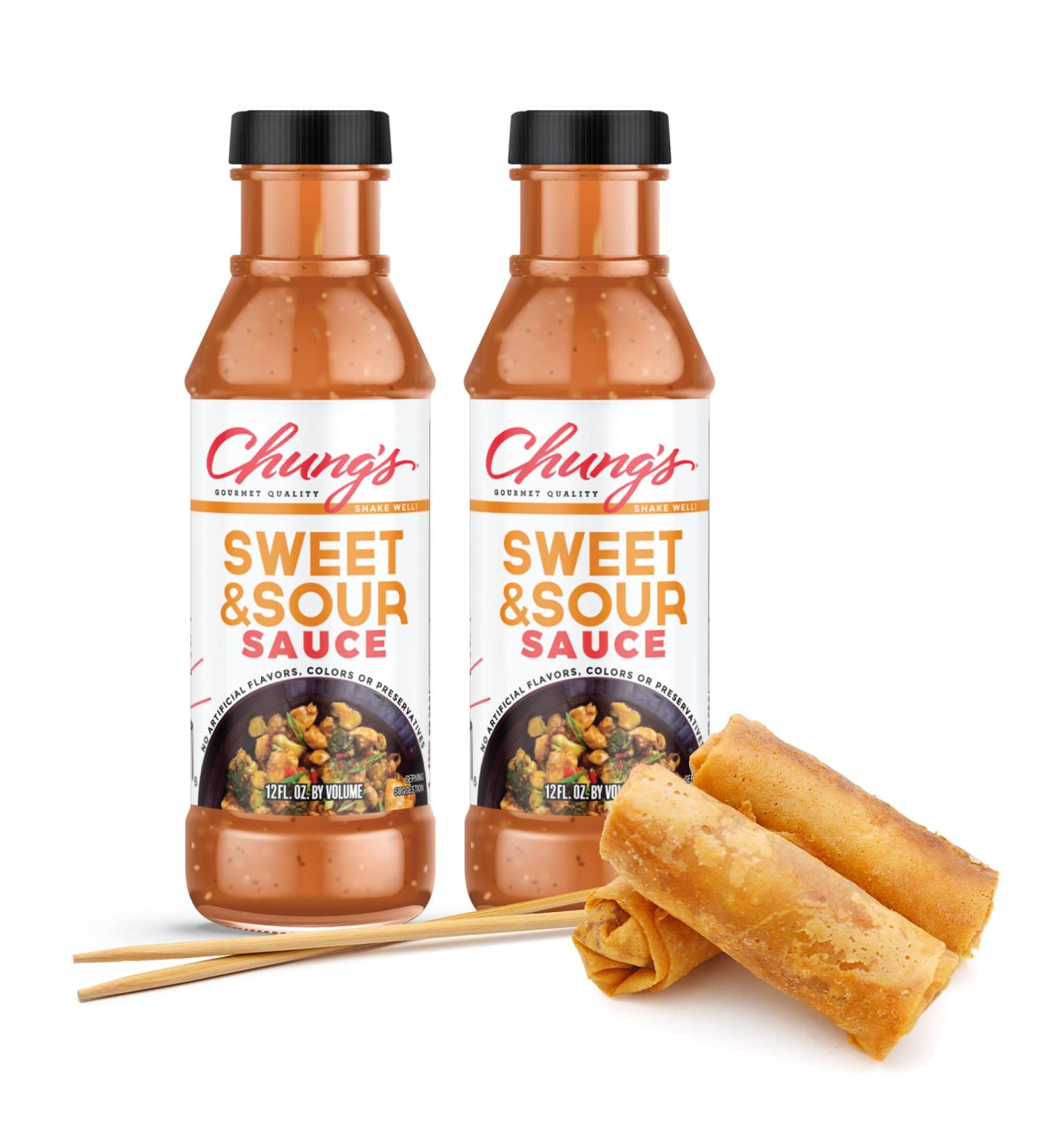 Chung's Natural Sweet and Sour Sauce | Low Sodium, Low Fat, Gluten-Free | Dipping & Marinade Sauce | Made in USA (12 FL. Oz, Pack of 2) - Buy Online on GoSupps.com