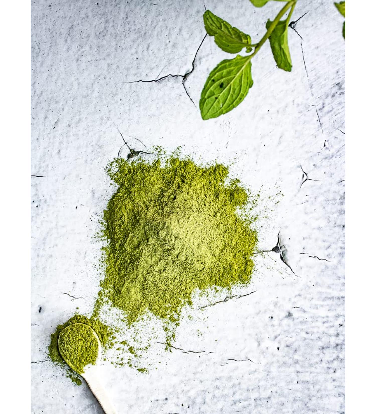 Dattelmann Bio Matcha tea powder 50 g Original green from Japan Ideal for tea smoothie shake and latte Healthy coffee alternative caffeinated lovely sweet slightly sour 50 g 50g - Buy Online on GoSupps.com