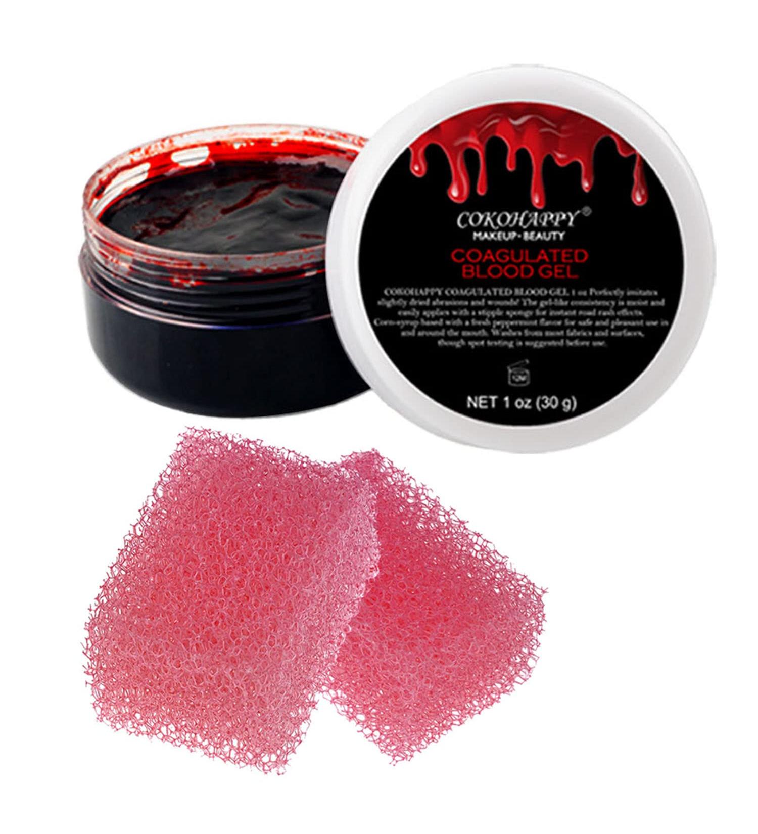 COKOHAPPY Stipple Sponges and Fake Scab Blood Kit for Halloween Makeup - Buy Online on GoSupps.com