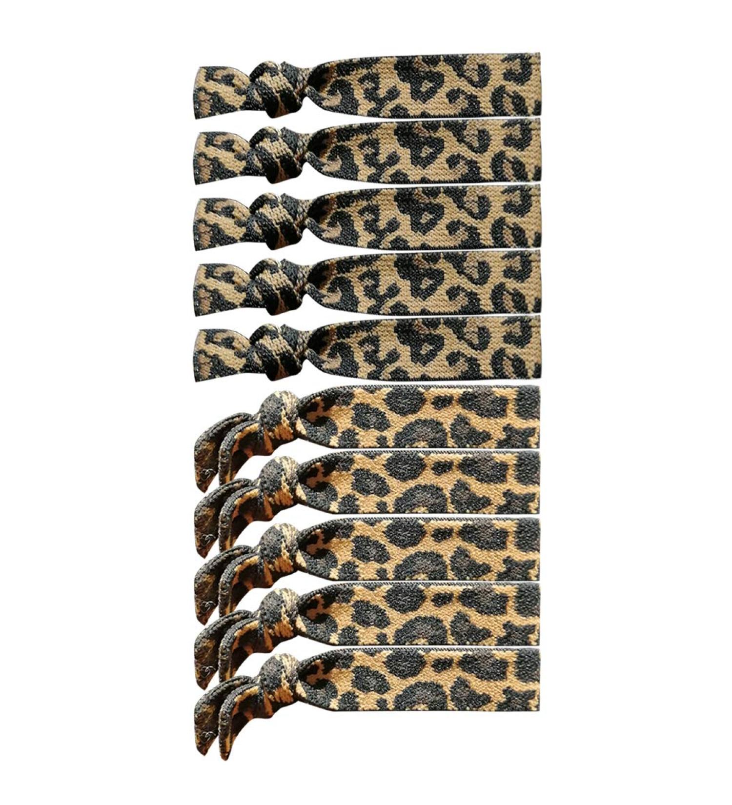 Zoylink 10 PCS Leopard Print Hair Ties - Elastic Ponytail Holders for Women | Durable & Stylish Hair Bands - Buy Online on GoSupps.com
