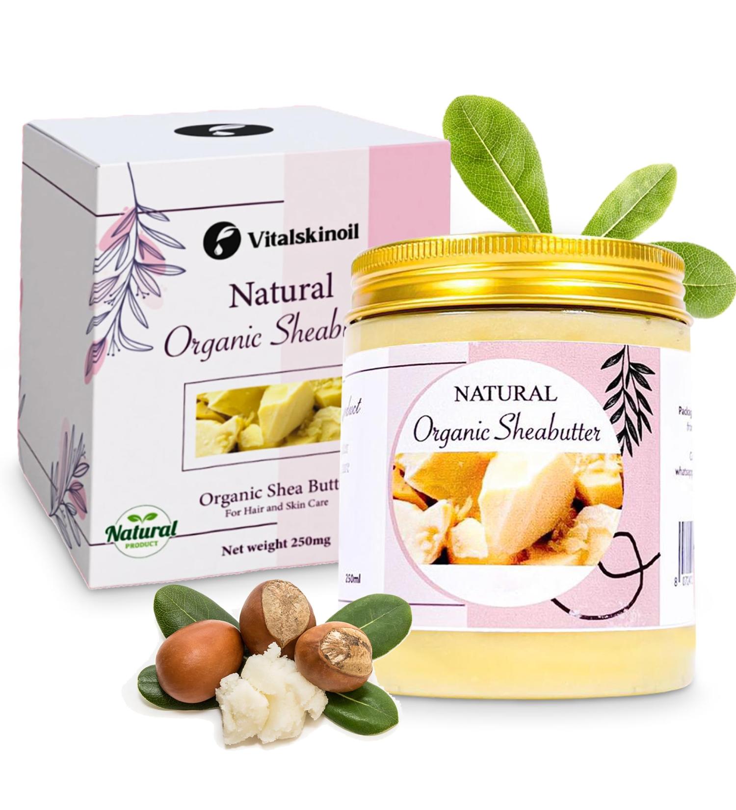 Organic Unrefined Shea Butter Natural Body Butter for Dry Skin | 1 oz African Shea Butter for Face & Body - Buy Online on GoSupps.com