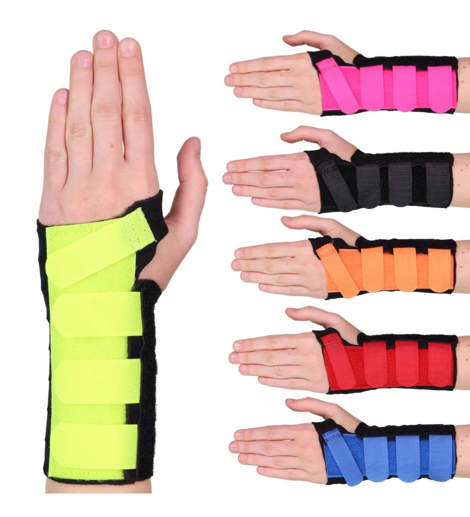 Solace Bracing Cool-Flow Wrist Support - British Made NHS Brace w/Metal Splint - Yellow - L - Right Hand - Buy Online on GoSupps.com