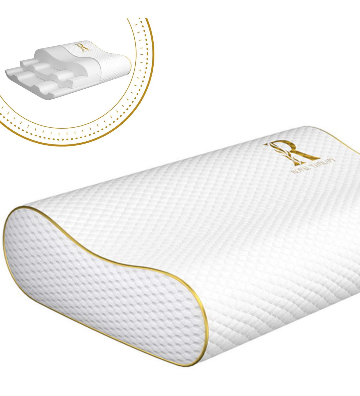 CertiPUR-US Memory Foam Cervical Contour Pillow for Neck Pain - King Size 31 x 14 x 5.1 - Orthopedic Pillow for Side Sleepers - Buy Online on GoSupps.com