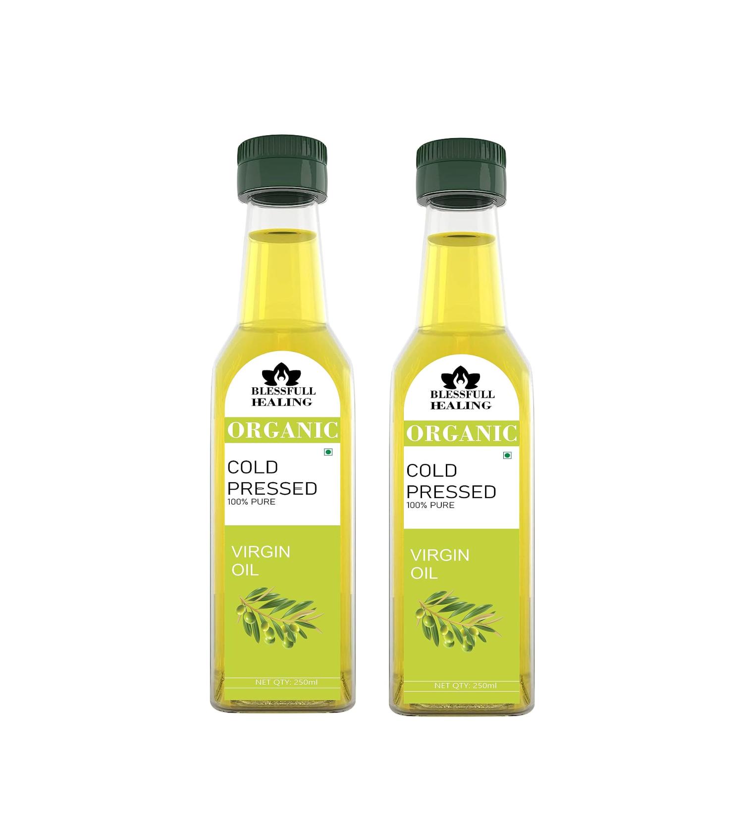 Blessfull Healing Cold Pressed Virgin Oil for Healthy Cooking Skin Glow 250 ml / 8.45 fl oz Pack of 2 - Buy Online on GoSupps.com