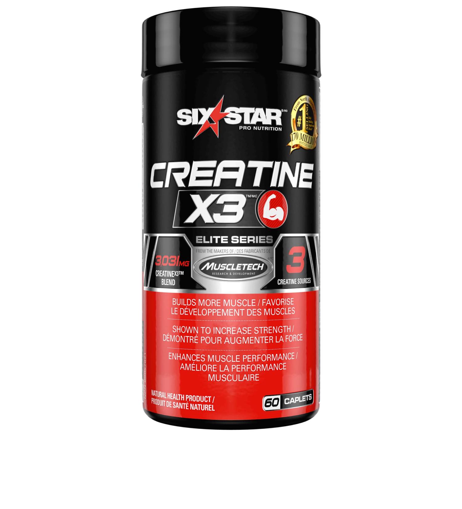 Six Star Creatine Six Star Creatine X3 Pills Creatine Monohydrate Post Workout Muscle Recovery and Muscle Builder for Men and Women Creatine Supplements 60 Count Capsules 60 count (Pack of 1) - Buy Online on GoSupps.com